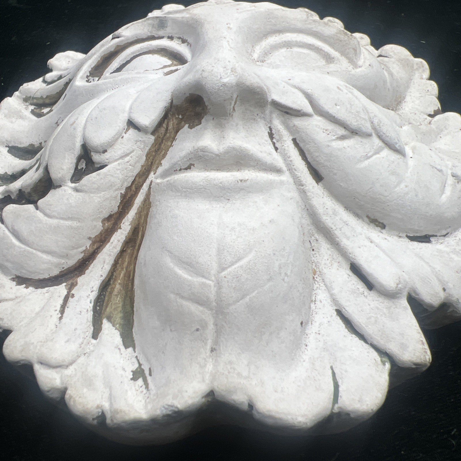 Green man wall plaque leaf face gothic tree man face Garden Art