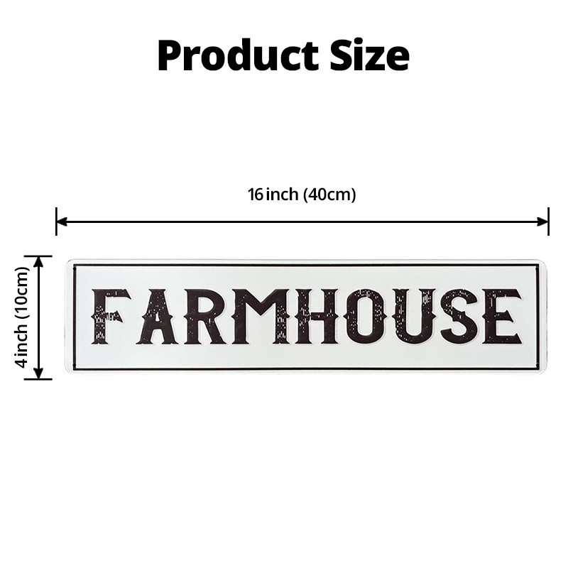 Vintage Worn Finish Metal Sign Basement Farm‑Style Lounge Wall Art Decoration