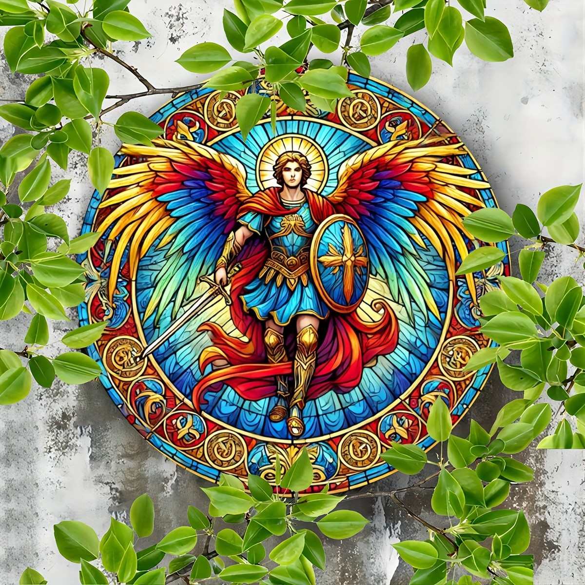 Tin Metal Signs 8 X 8Inch (20 X 20Cm) “Archangel Michael” Vintage Style Metal Al