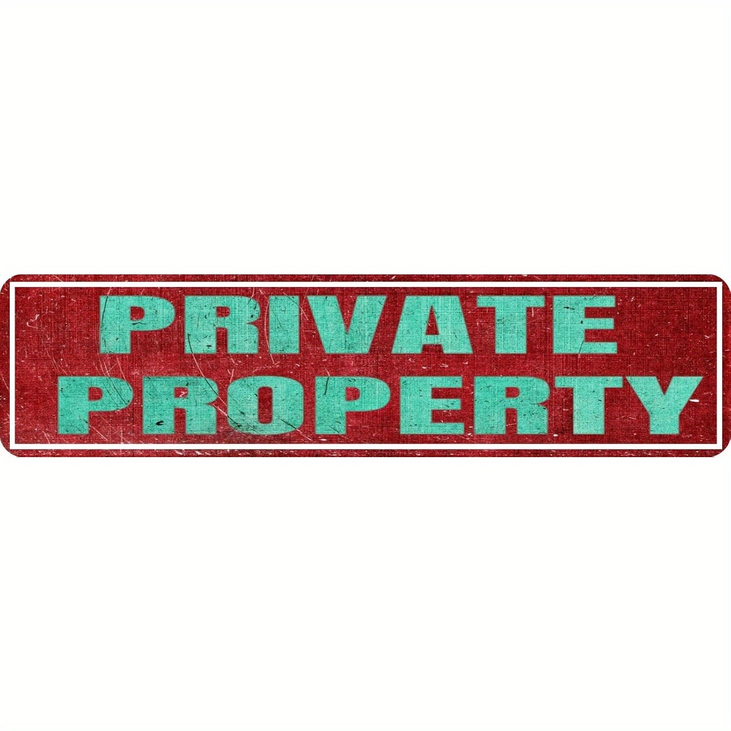 Vintage Metal Sign Aluminum Street Sign 18×4 Funny Private Property Office