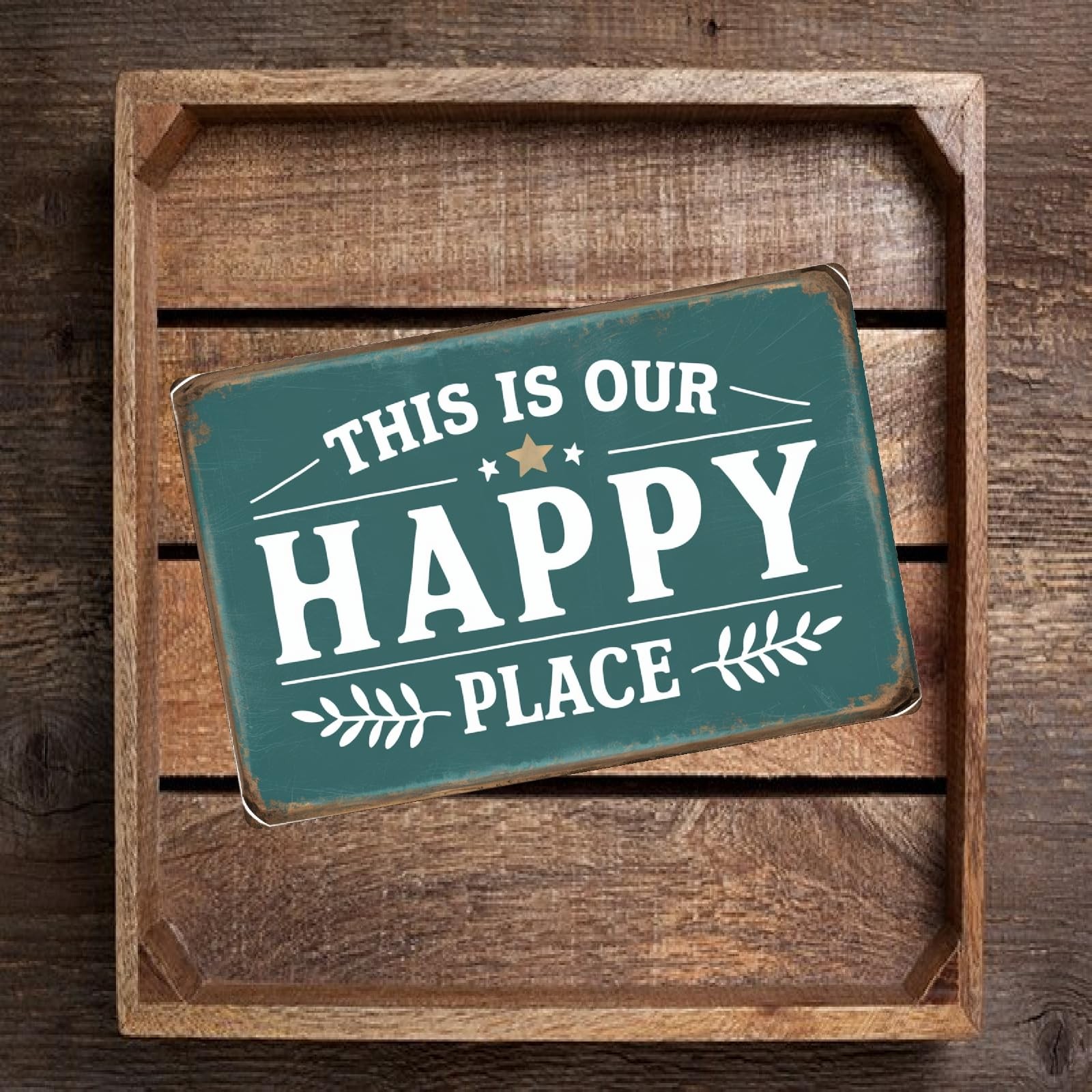 This Is Our Happy Place Vintage Sign 8×12 Aluminum Composite