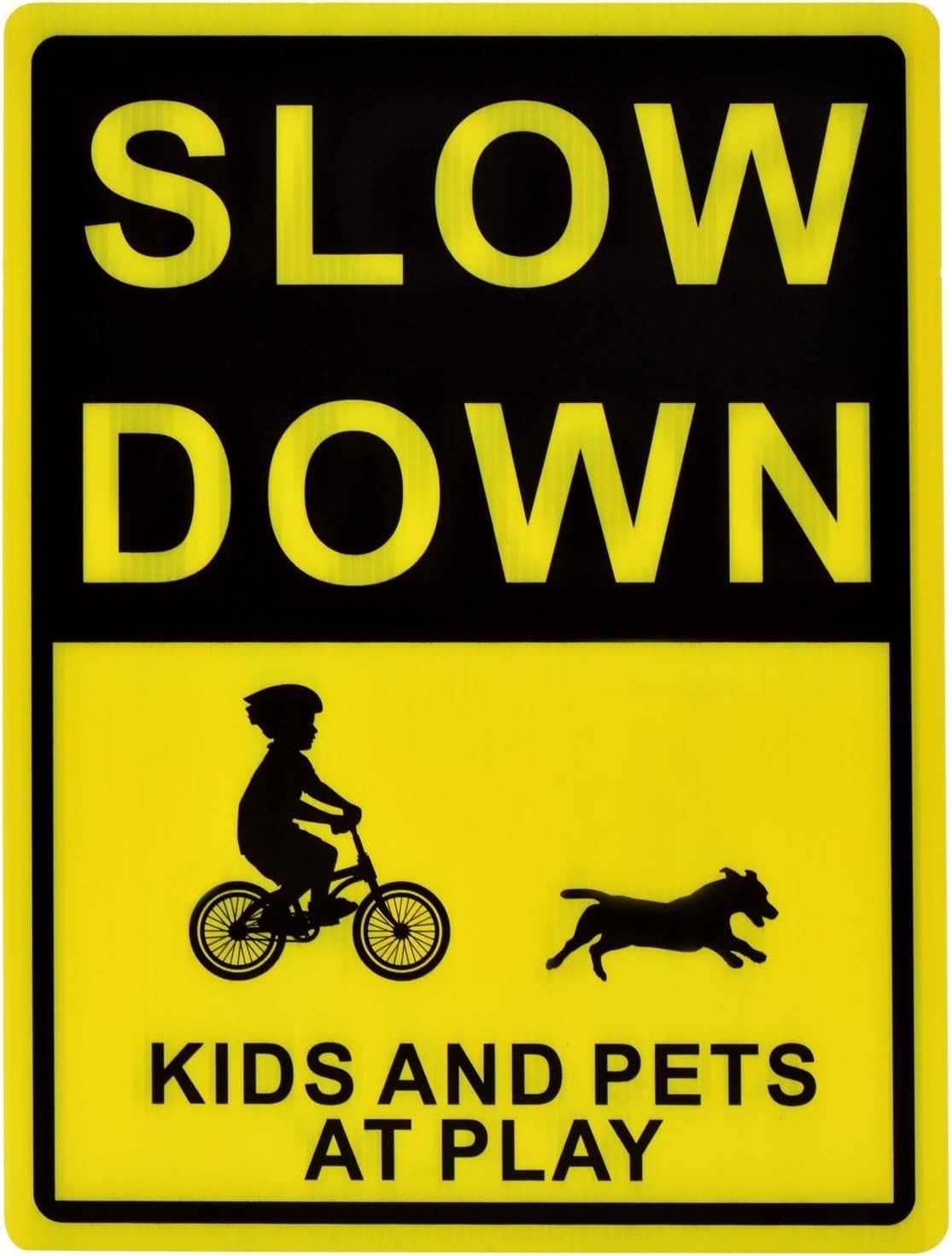16 x 12 Inches Children at Play Yard Signs with Waterproof Metal Stakes – 2 Pack