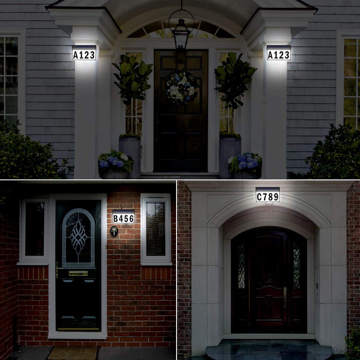 Solar House Numbers Light, T-SUNUS Lighted House Numbers Sign Plaque Address …