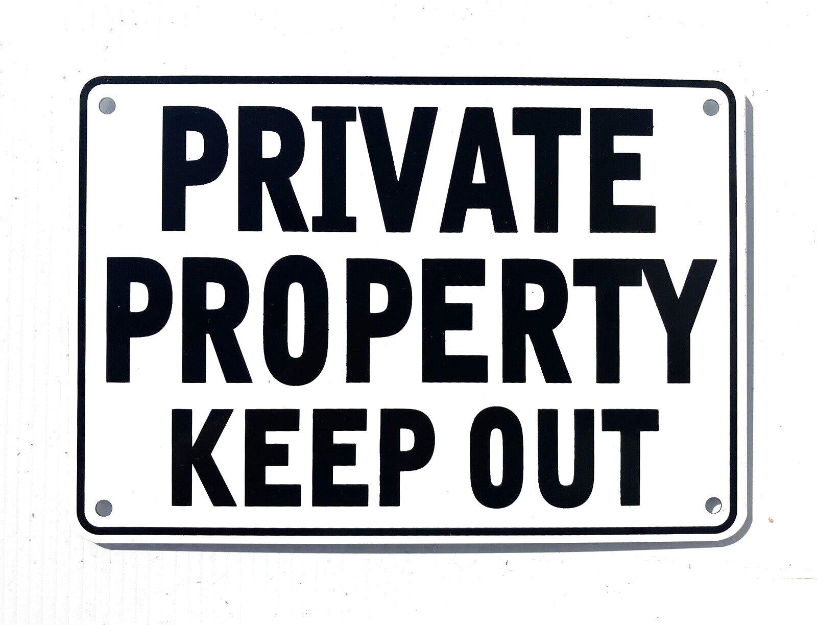 “PRIVATE PROPERTY KEEP OUT” 10″ x 7″ WARNING SIGN, METAL,