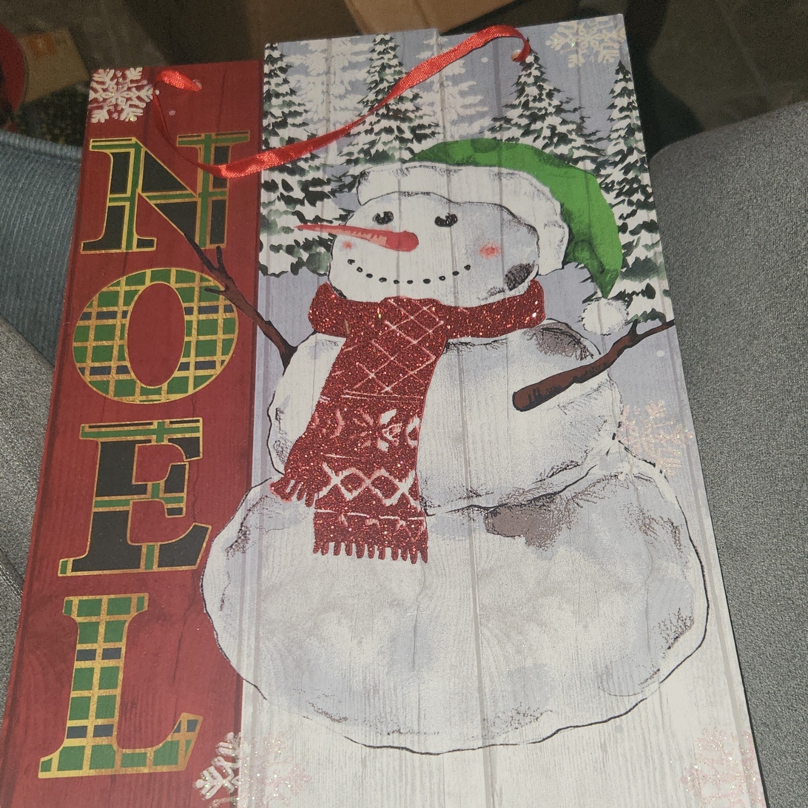 Lot Of13Christmas NOEL Snowman Wood Hanging Wall Plaque Sign, Vertical Rectangle