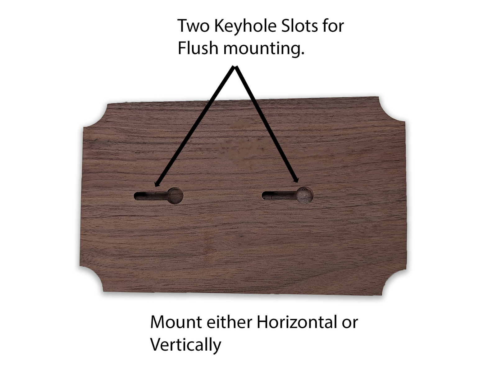 2:3 ratio blank Premium Walnut wooden plaque (Unfinished), Flush Mounted