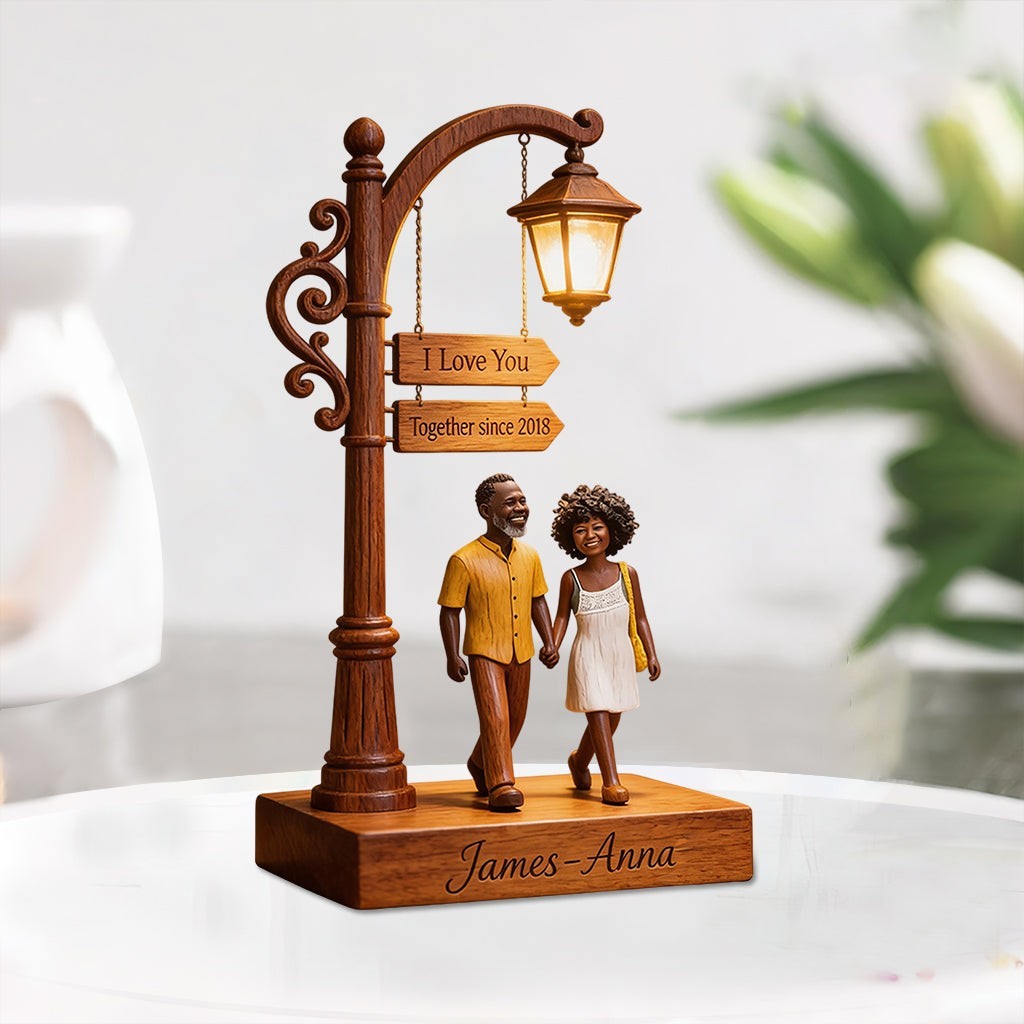 Custom Photo Couple Lamp Acrylic Block Personalized Anniversary Gift