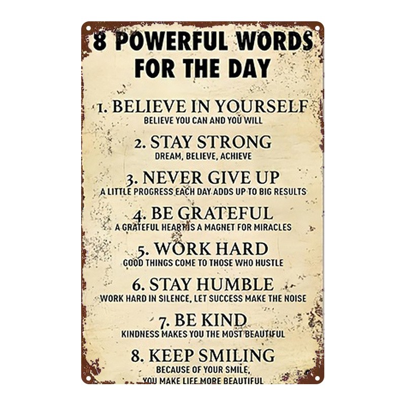 Metal Sign 8×12 Inches Inspirational Decor