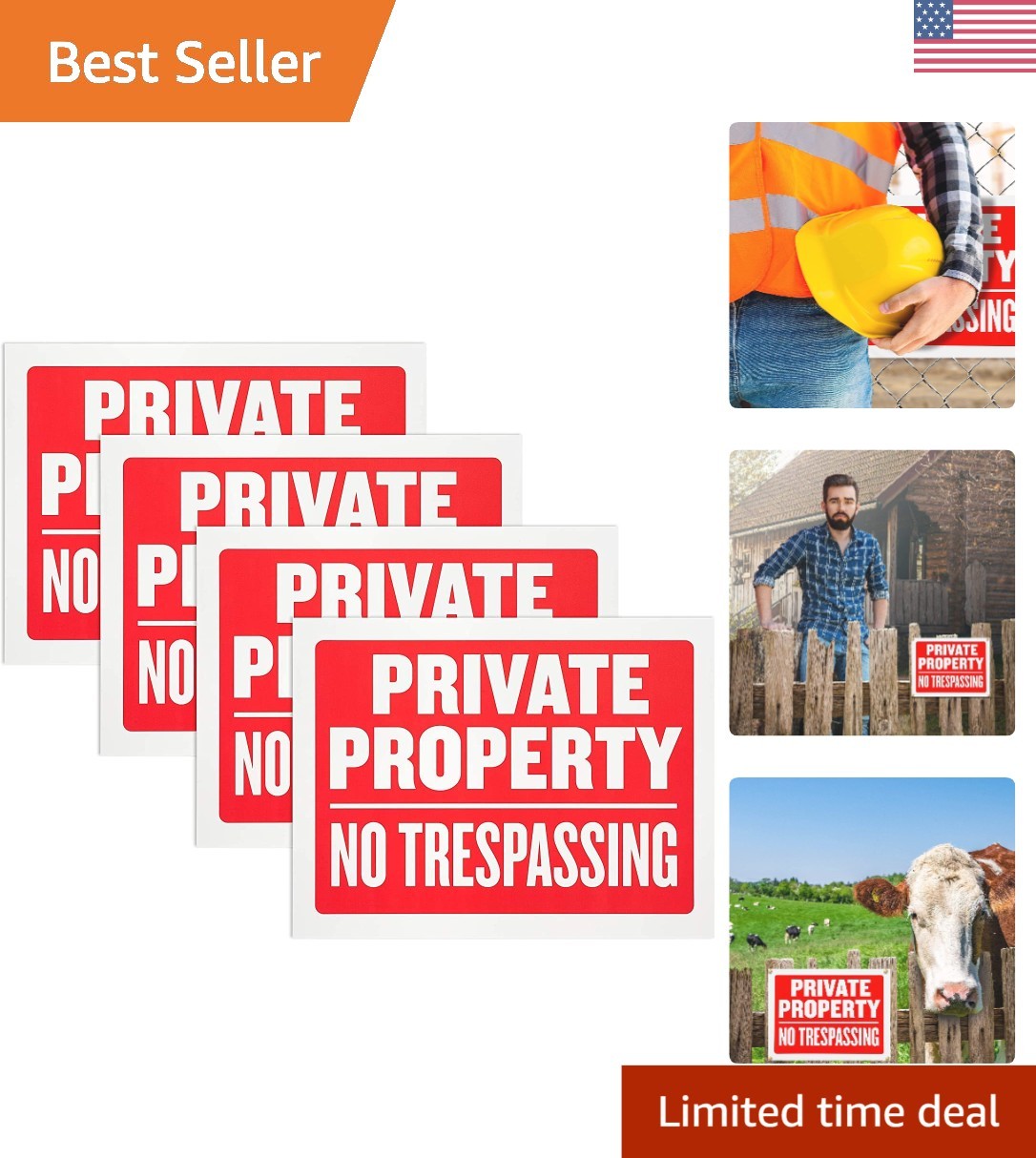 High Visibility No Trespassing Signs – 9×12 Inches for Ultimate Property Safety