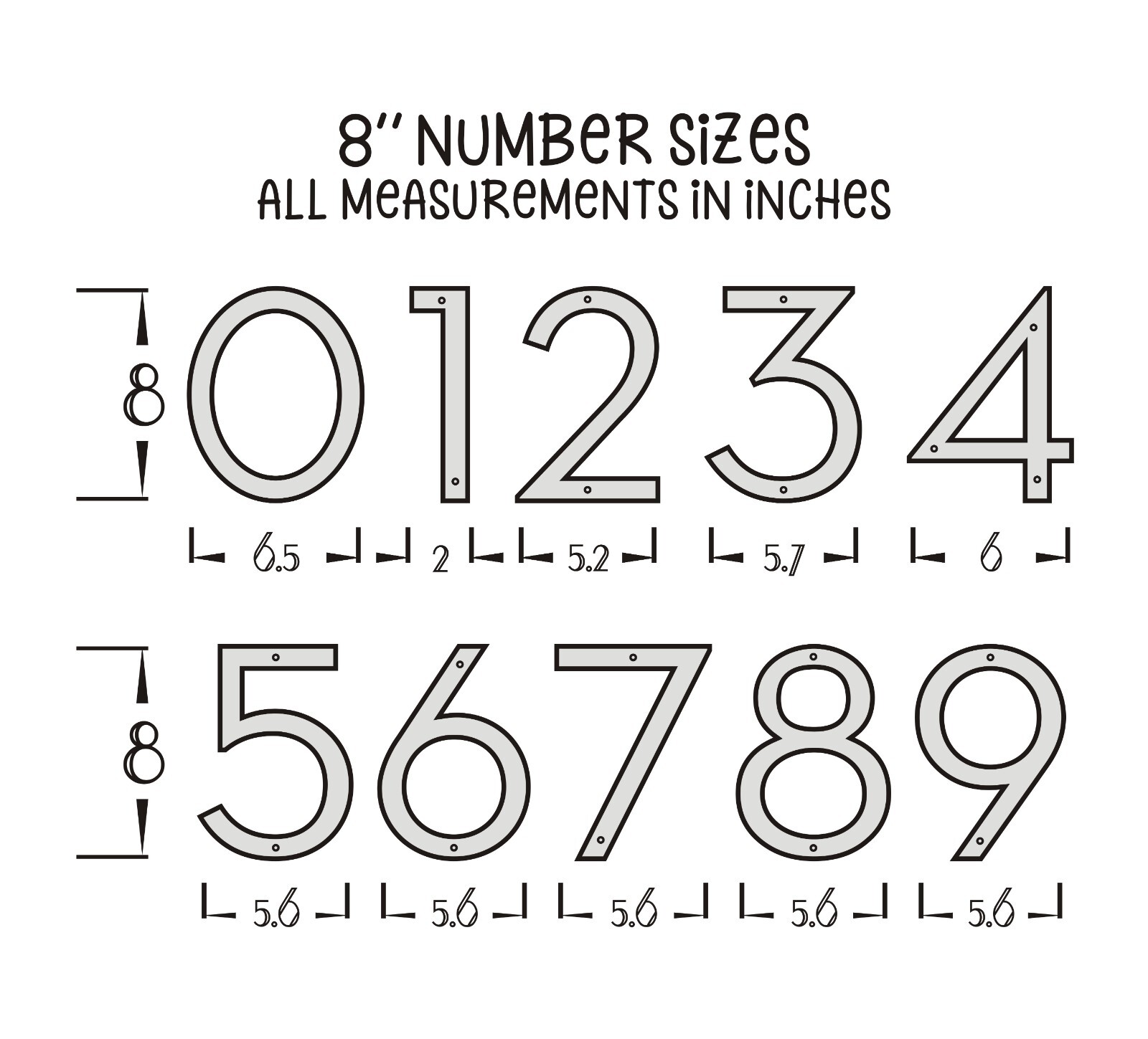 8″ Black Number, Building Number,Aluminum Plastic Composite, Singlehouse Numbers