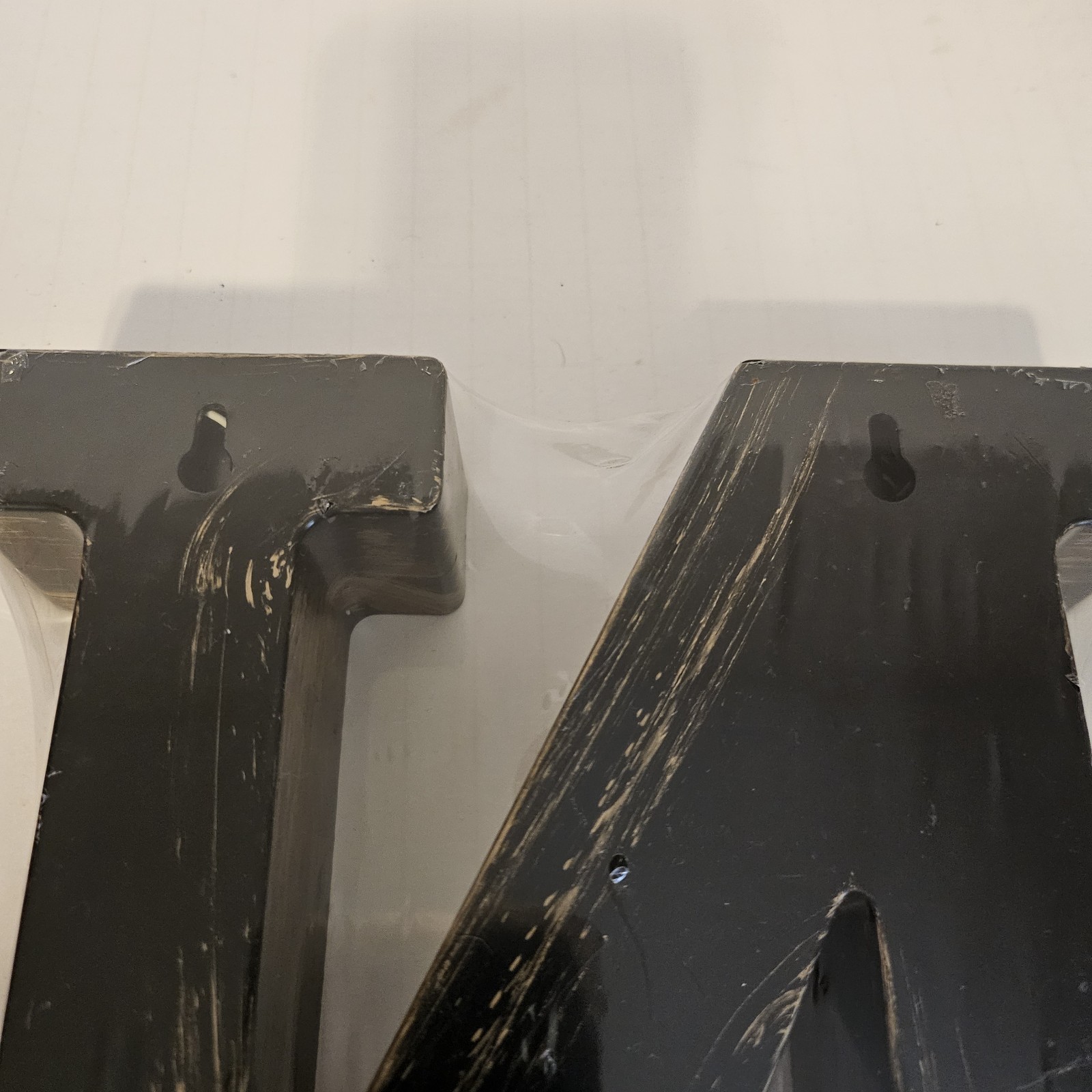 New 9 inch Battery-Powered Plastic “Antiqued Wood” Letter “N”