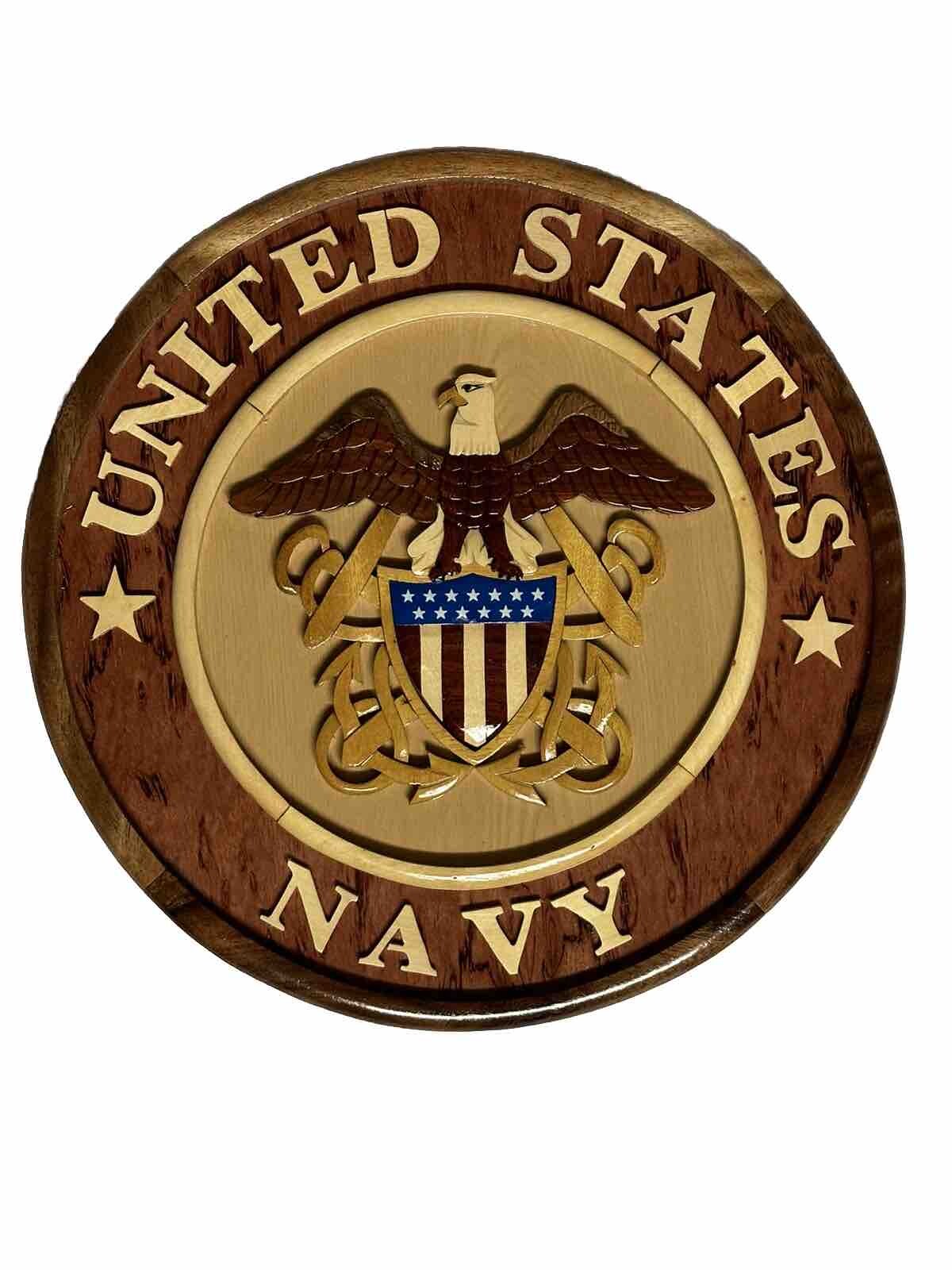 UNITED STATES NAVY WALL DECORATION WOODEN ART, 100% NATURAL WOOD, UNIQUE GIFT