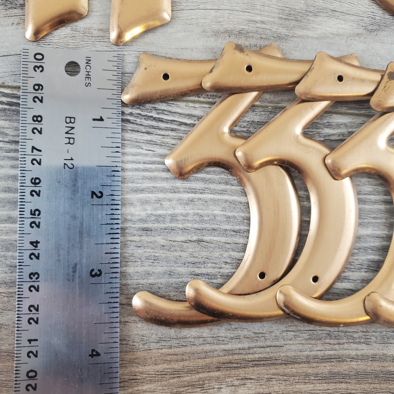 25 pc lot 3.5″ Bronze VTG House Address Numbers 1/2, 3, 4, 6 or 9, 7, 8 +Nails