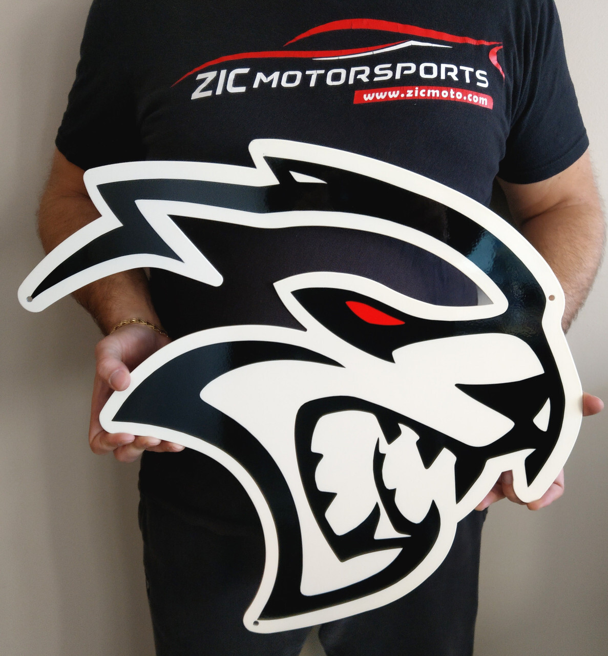 Dodge Hellcat Red Eye Logo Steel Sign