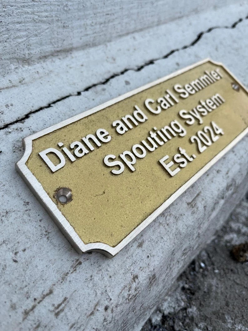 Personalized Brass Plaque – Ideal for Recognition Plaques, Name Plates, and sign