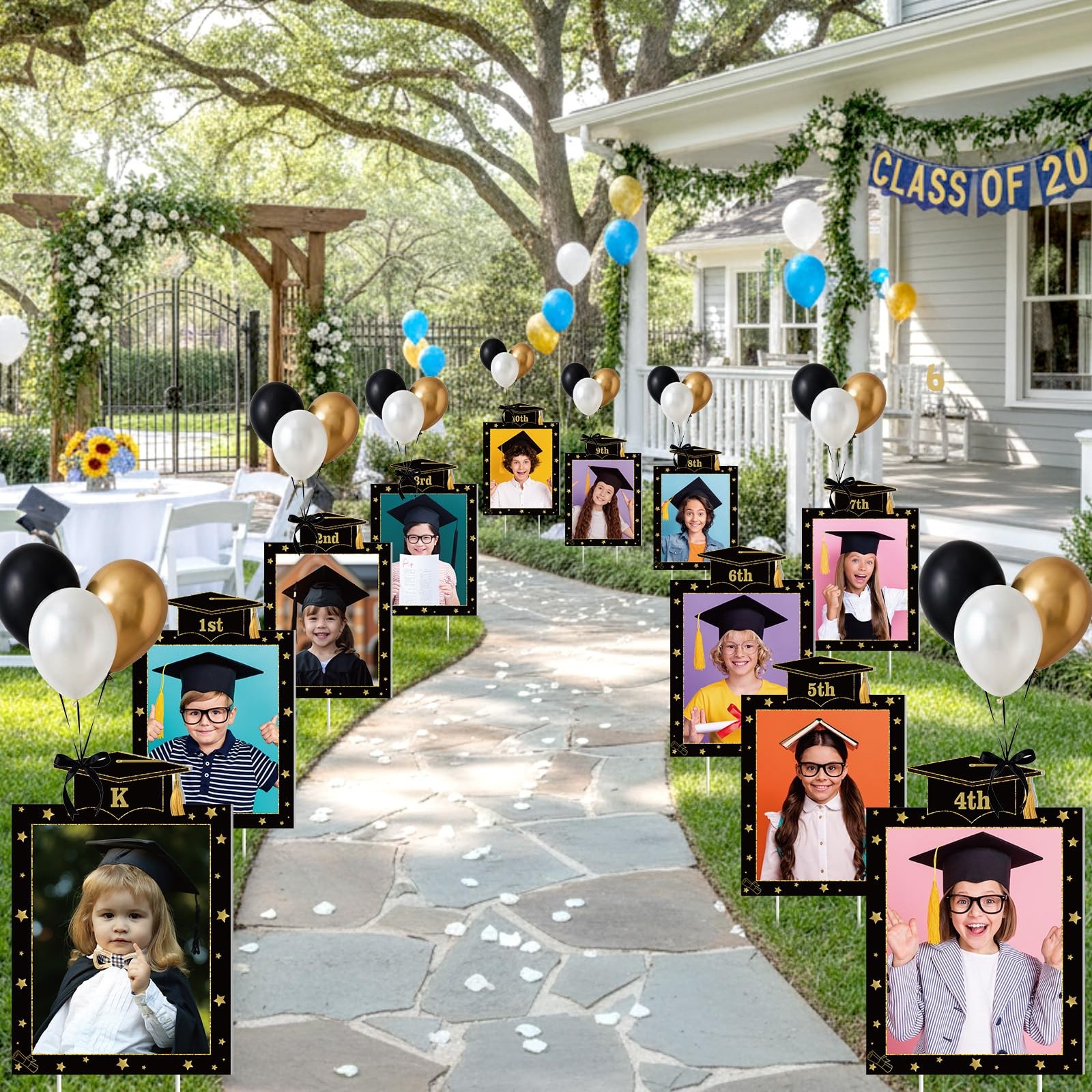 LemonSecret 13 Pcs 2026 Graduation Decorations K-12 Graduate Photo Yard Signs…