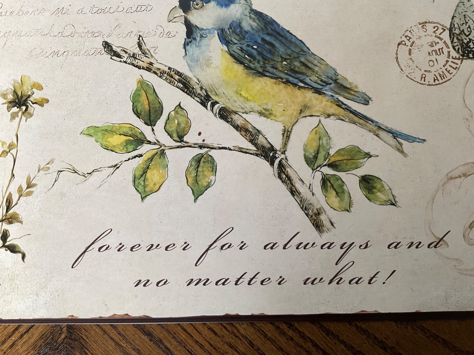 Pr Cottage Style Hanging Metal Wall Art w/ Birds 13 3/4″ L x 10 5/8″ T