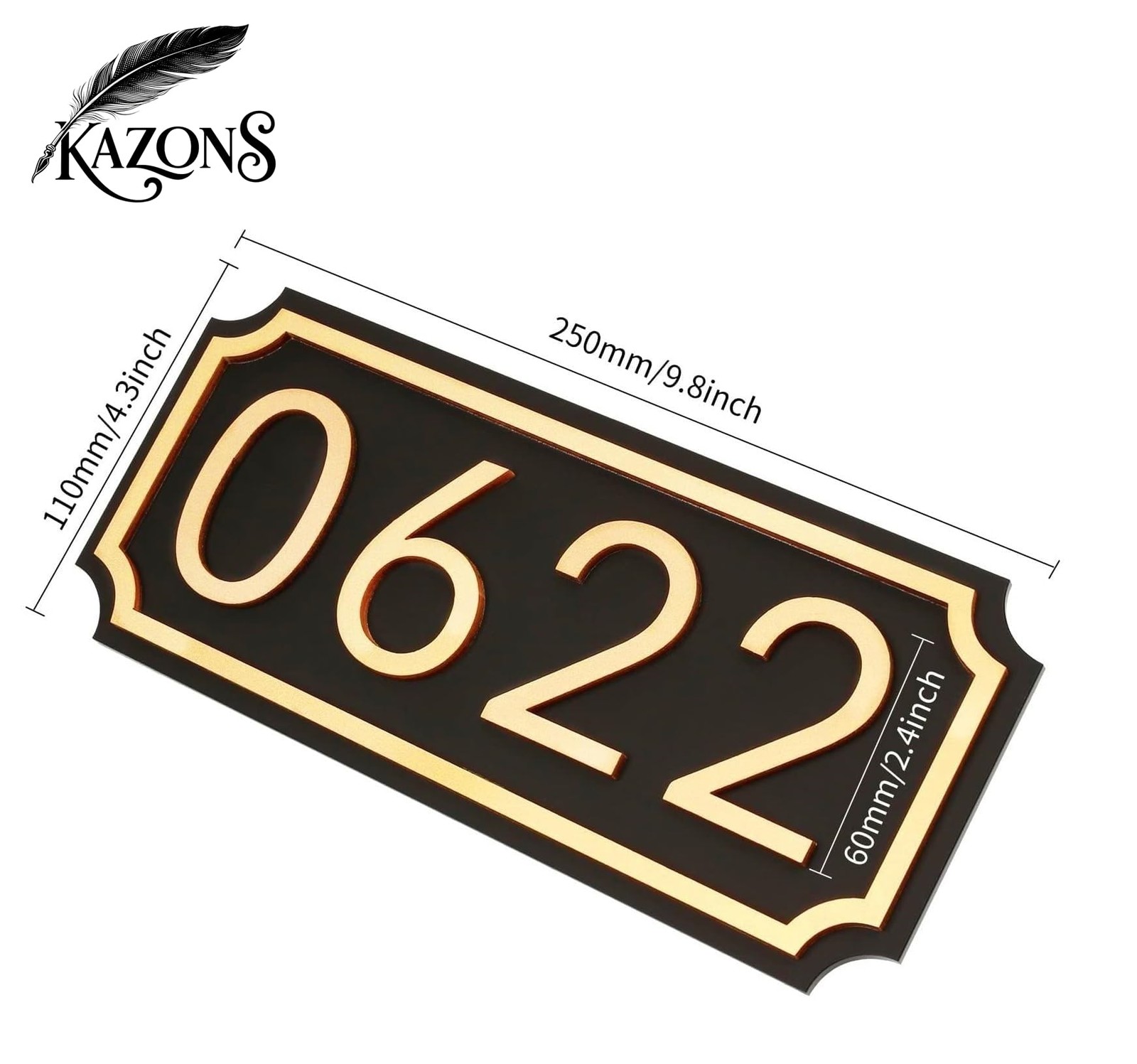 House Numbers for Outside Address Plaque 2 Sets 0-9
