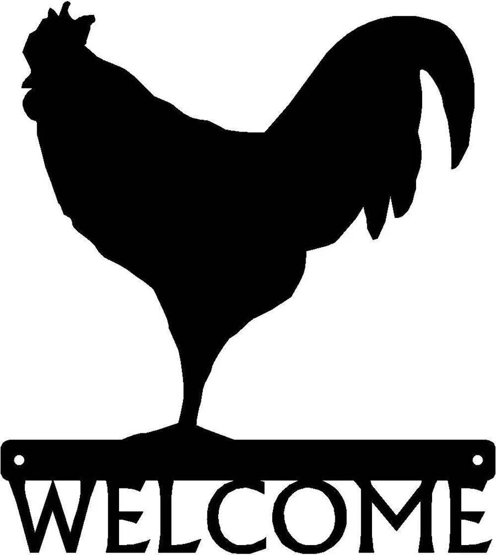 Rooster #3 Welcome Sign – Made in America – Outdoor Decor