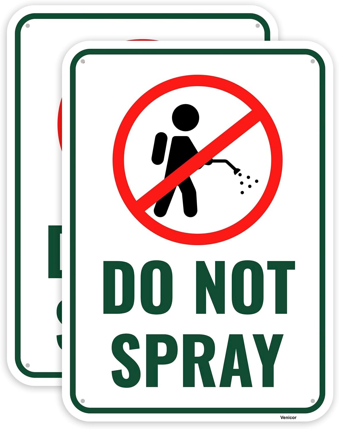 2PC Do Not Spray Sign, 14 X 10 Inches – Aluminum – No Spray Pesticide Sign