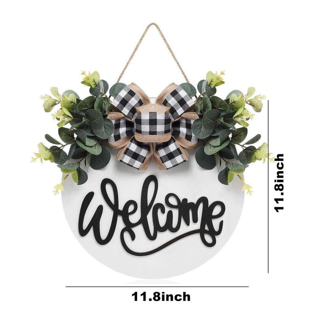 11.8 In. X 11.8 In. Farmhouse Wreath Wall Decor Wooden by Hanging Wall Art
