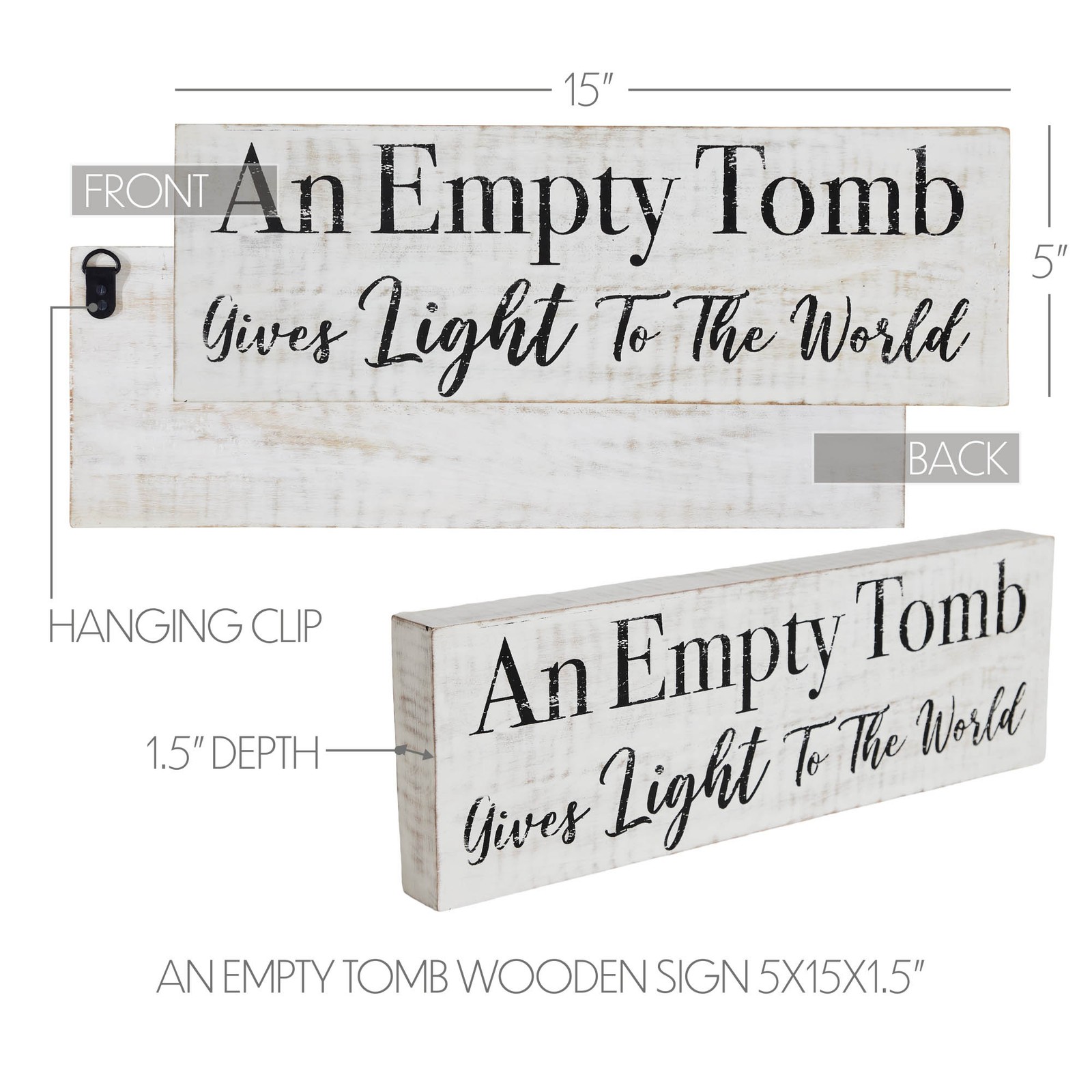 An Empty Tomb Wooden Sign 5×15 VHC Brands