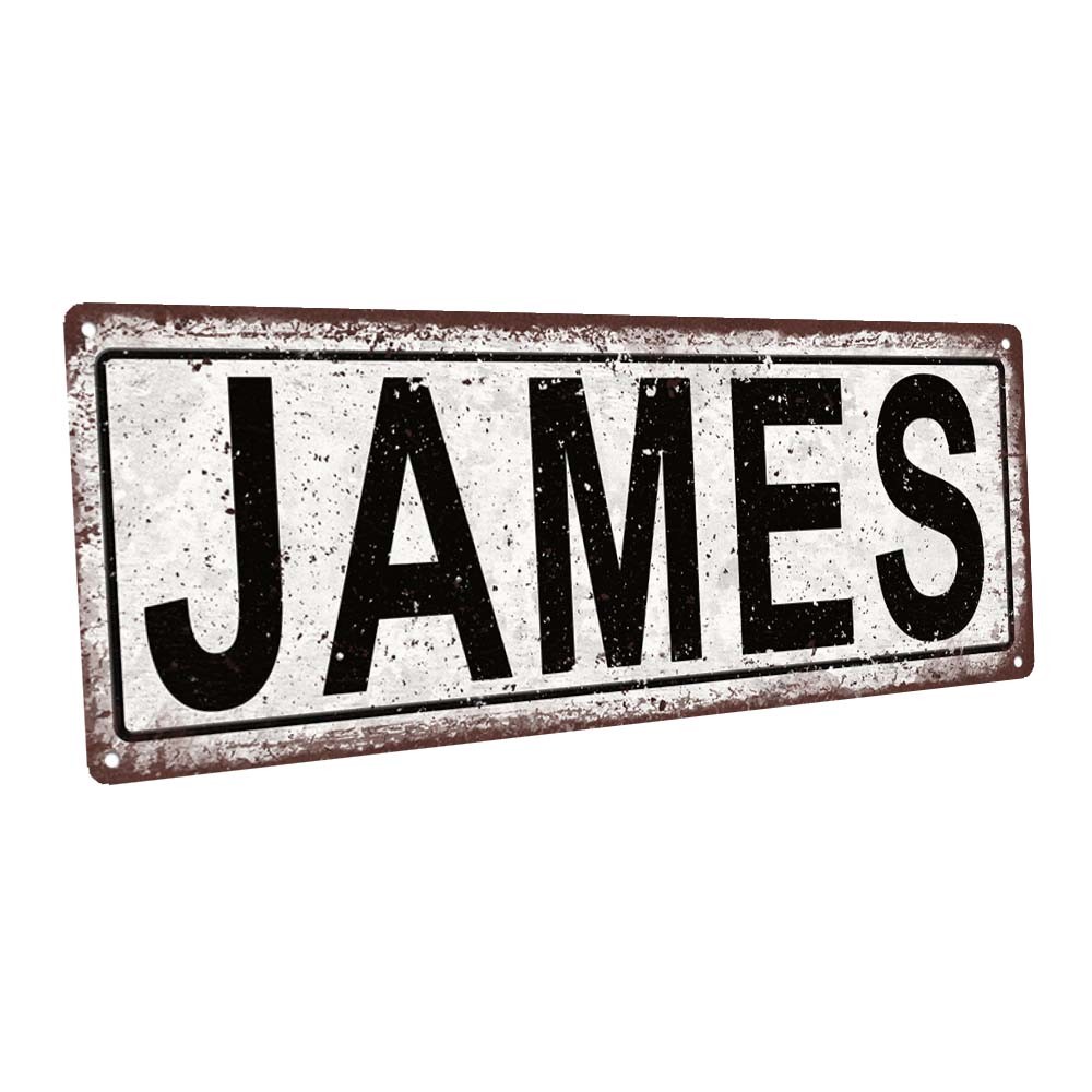 James Metal Sign; Wall Decor for Kids Room or Nursery