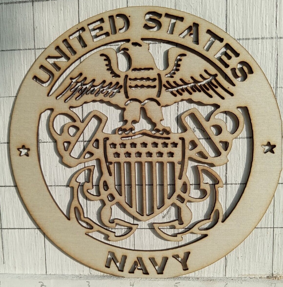 United States Marine, Army, Navy, Air Force Laser Cut Wood Window/Wall Ornaments