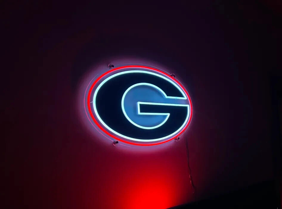 GEORGIA BULLDOGS, UGA NEON LED SIGN for Game Room, Office, Bar, Man Cave, Decor