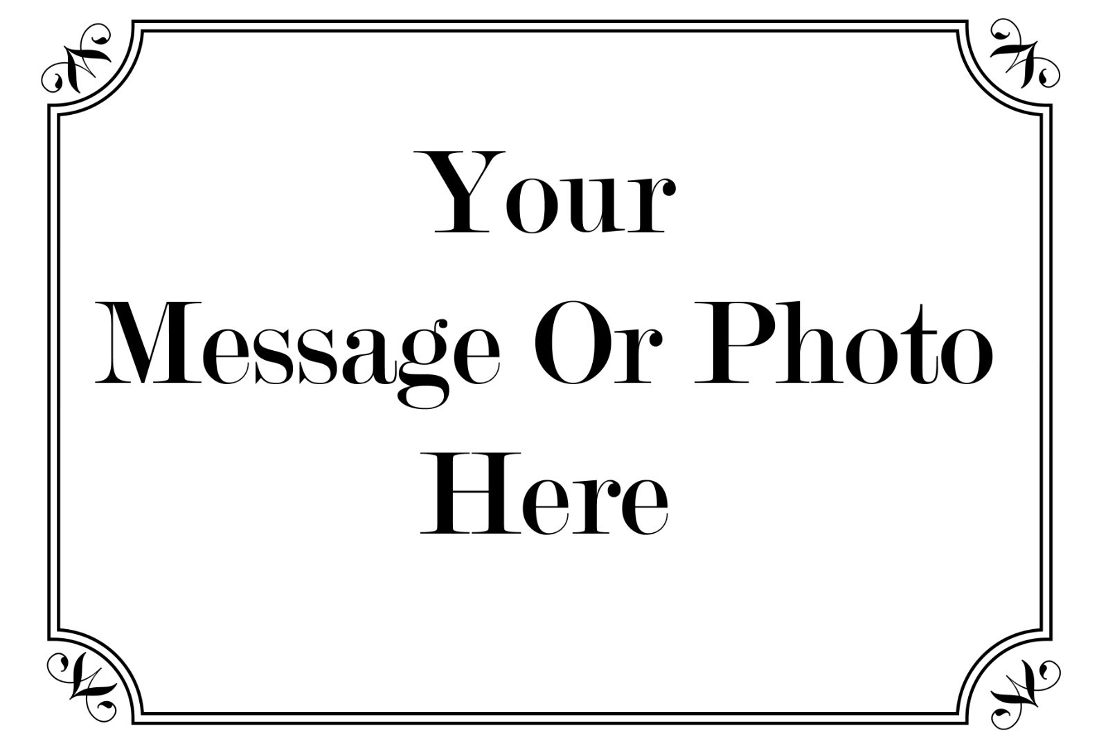 New Personalized Aluminum Metal Sign Customized With Custom Text 8″ x 12″ Size