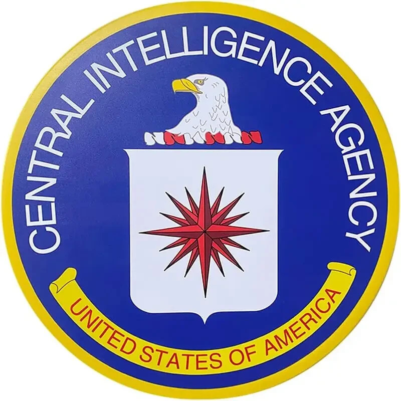 CENTRAL INTELLIGENCE AGENCY 8 IN. ALUMINUM WALL HANGING