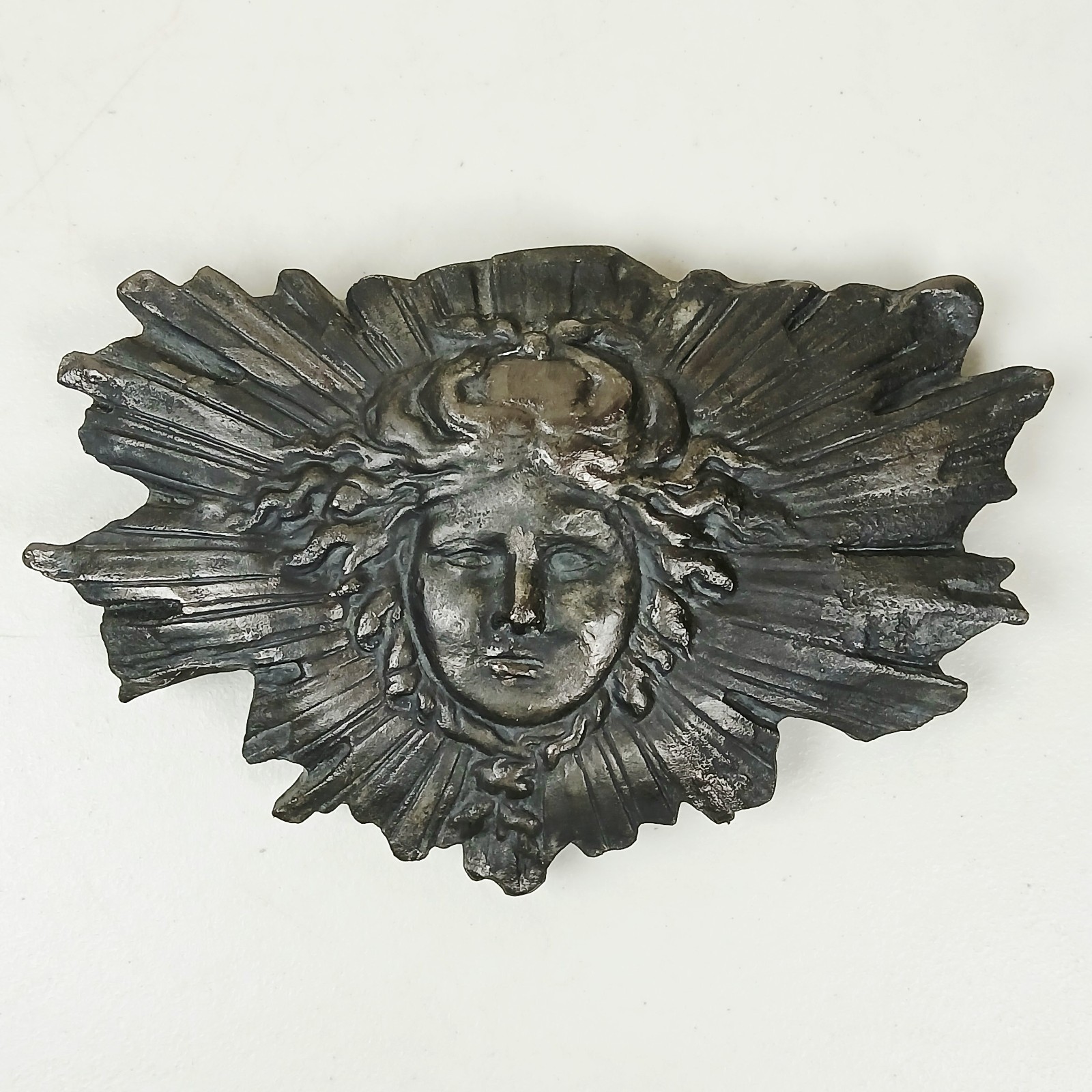 Sculpted Art Nouveau Wall Art Plaque Louis XIV Sun King Bas Relief