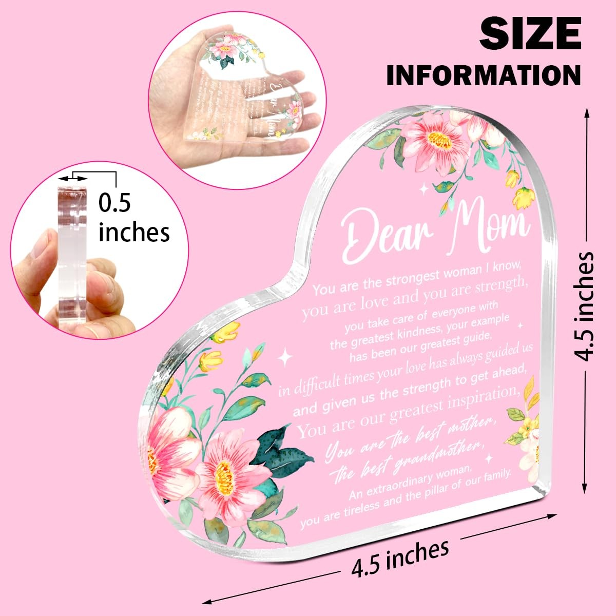 Gifts for Mom, Mothers Day from Husband Daughter Son, Birthday Women Wife Gifts