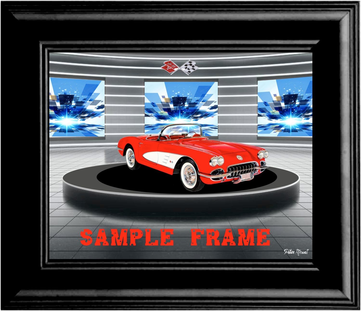 Muscle Car Corvette Choice Of Mouse Pad, Photo, Tin Sign, or Framed Painring