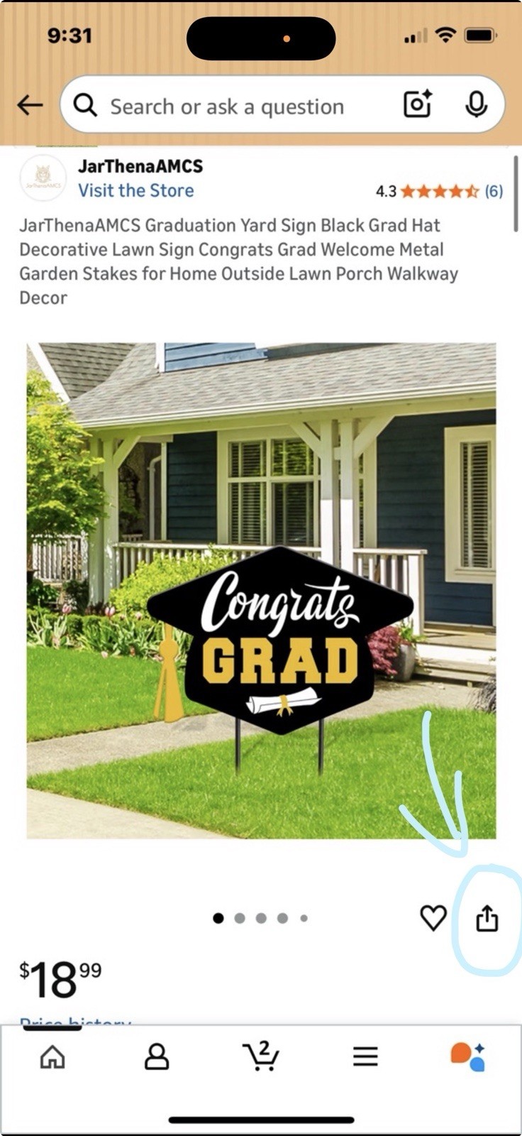 Graduation Yard Sign Black Grad Hat on White Decorative Lawn Sign Congrats Grad