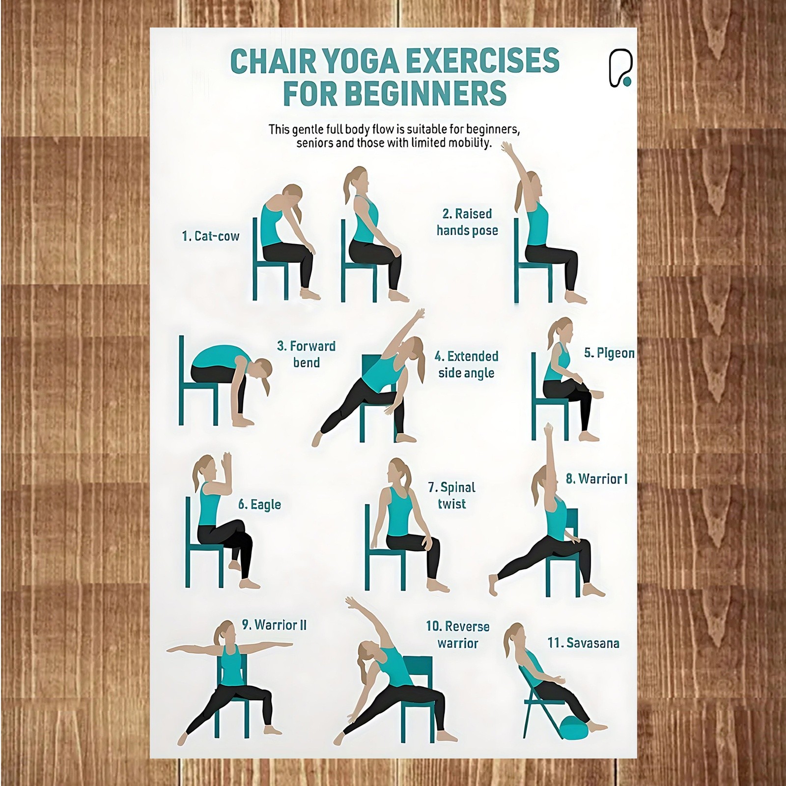 Lightweight Flexible Economical Quick-Install Waterproof Metal Yoga Guide Poster