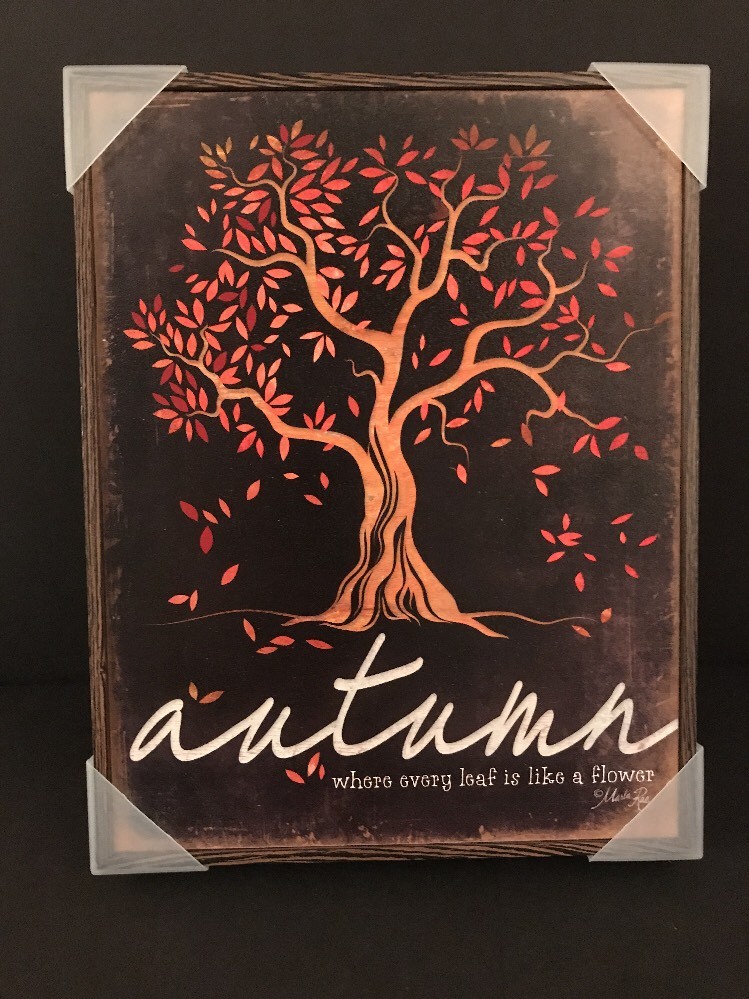 Framed Box Sign AUTUMN 13.5″ X 10.5″ X 1.5″ By Creative Products Inc NWT