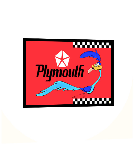 Plymouth Road Runner Sign Sticker “Clay Smith Cams” Car Classic 4 Sizes