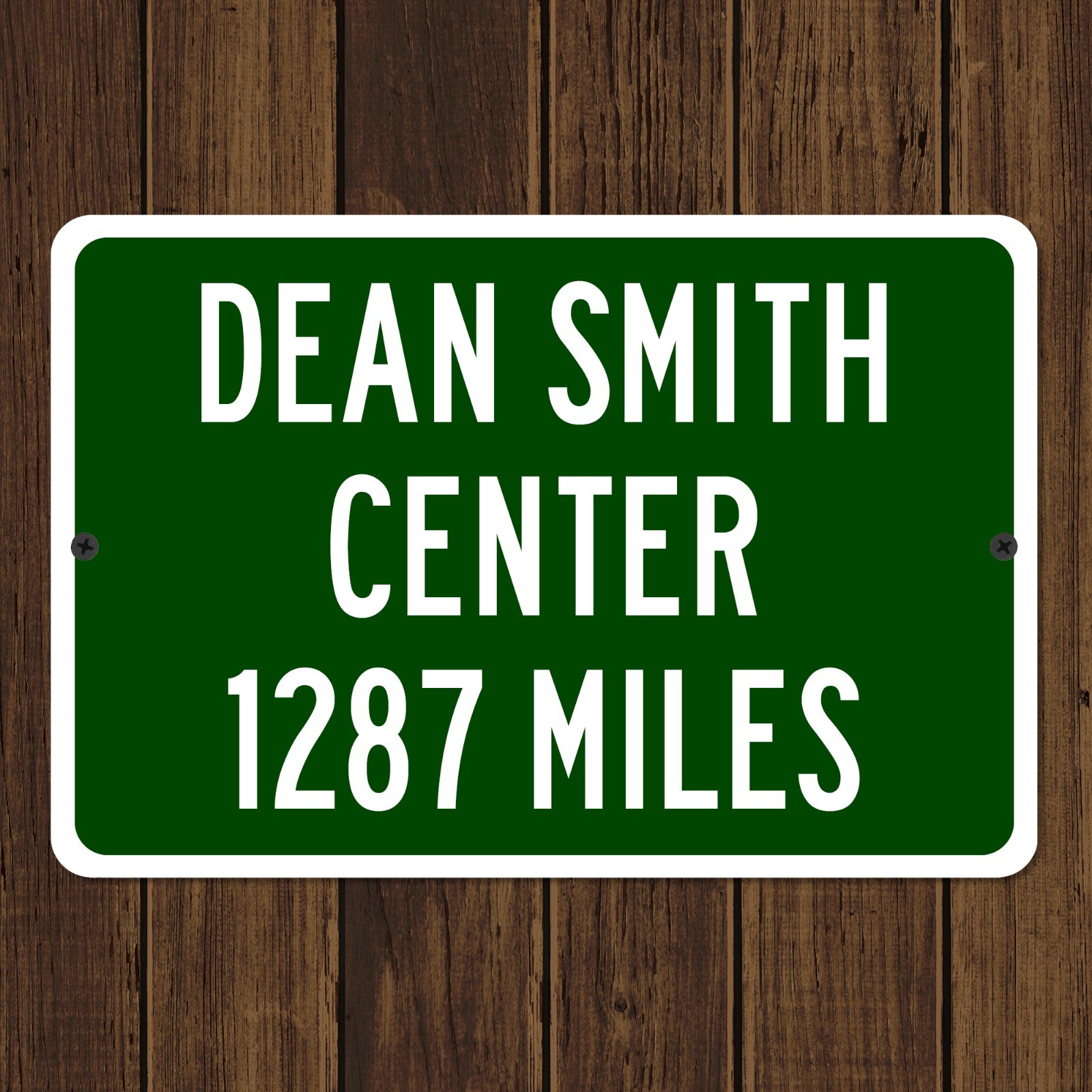 Dean Smith Center Custom Distance Mileage Sign North Carolina Tar Heels Fan Gift
