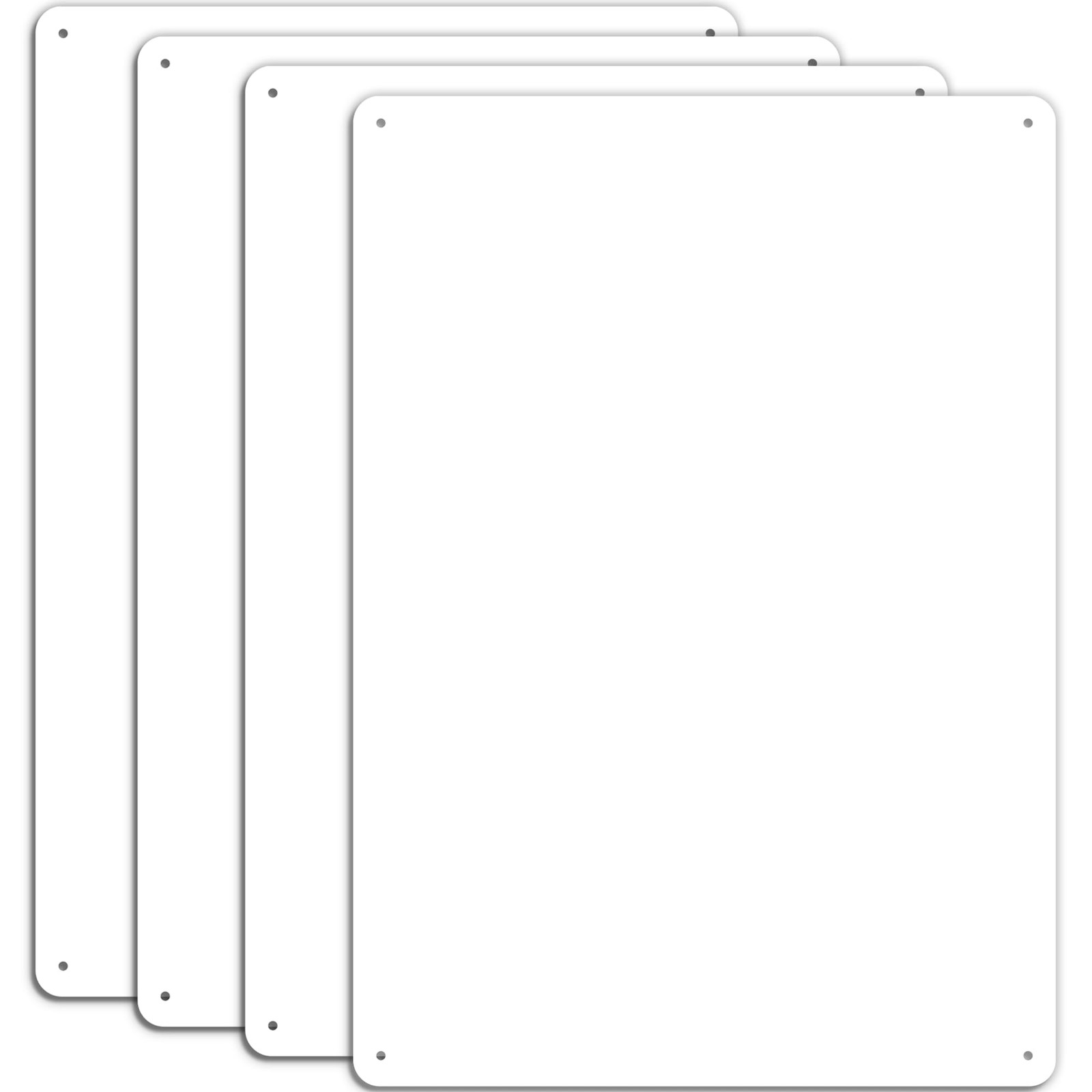 MUXYH 4 Pack White Sign Blanks, 14 x 10 Inches, Sturdy 14X10 inches,