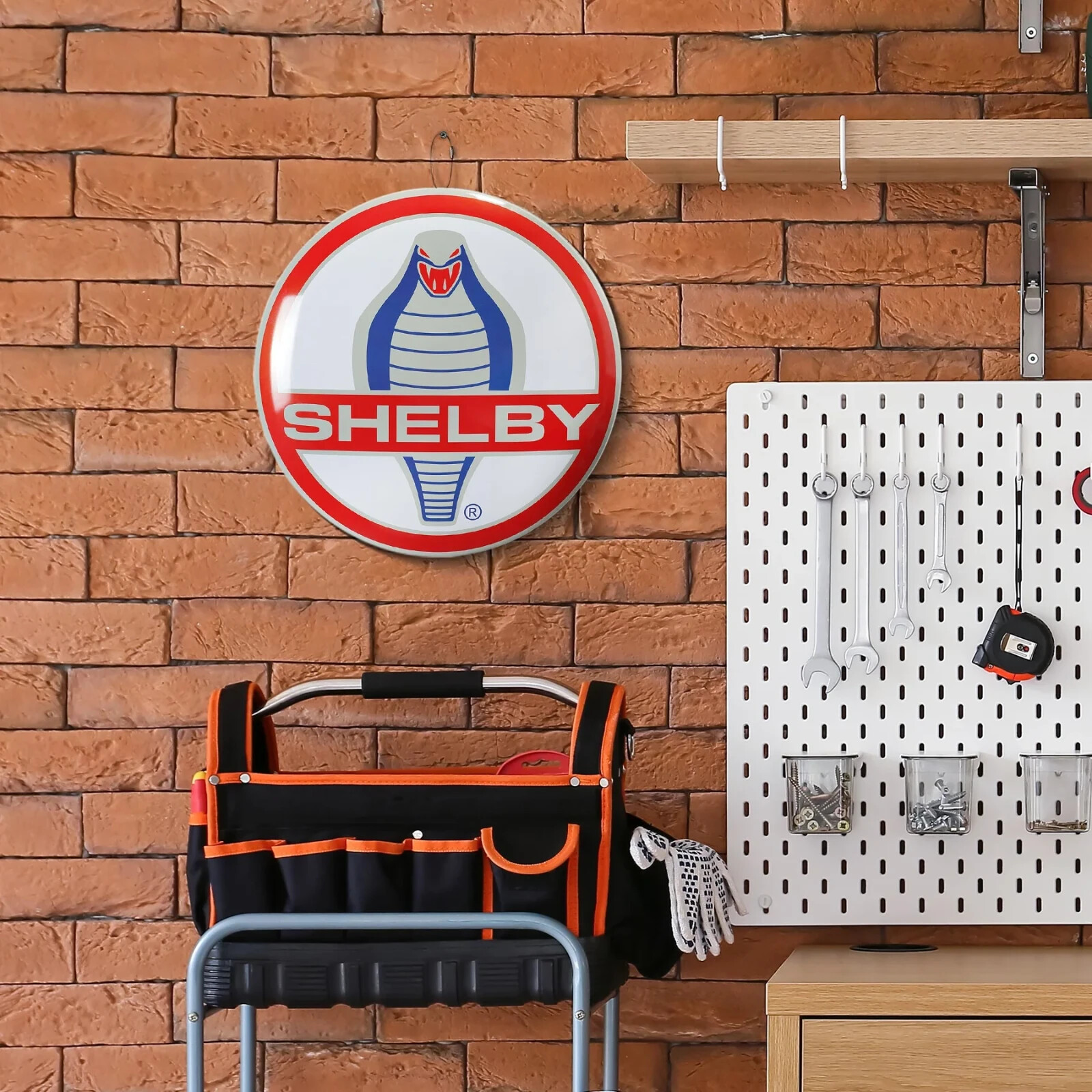 Shelby Cobra Dome and Rounded 16″ Metal Sign