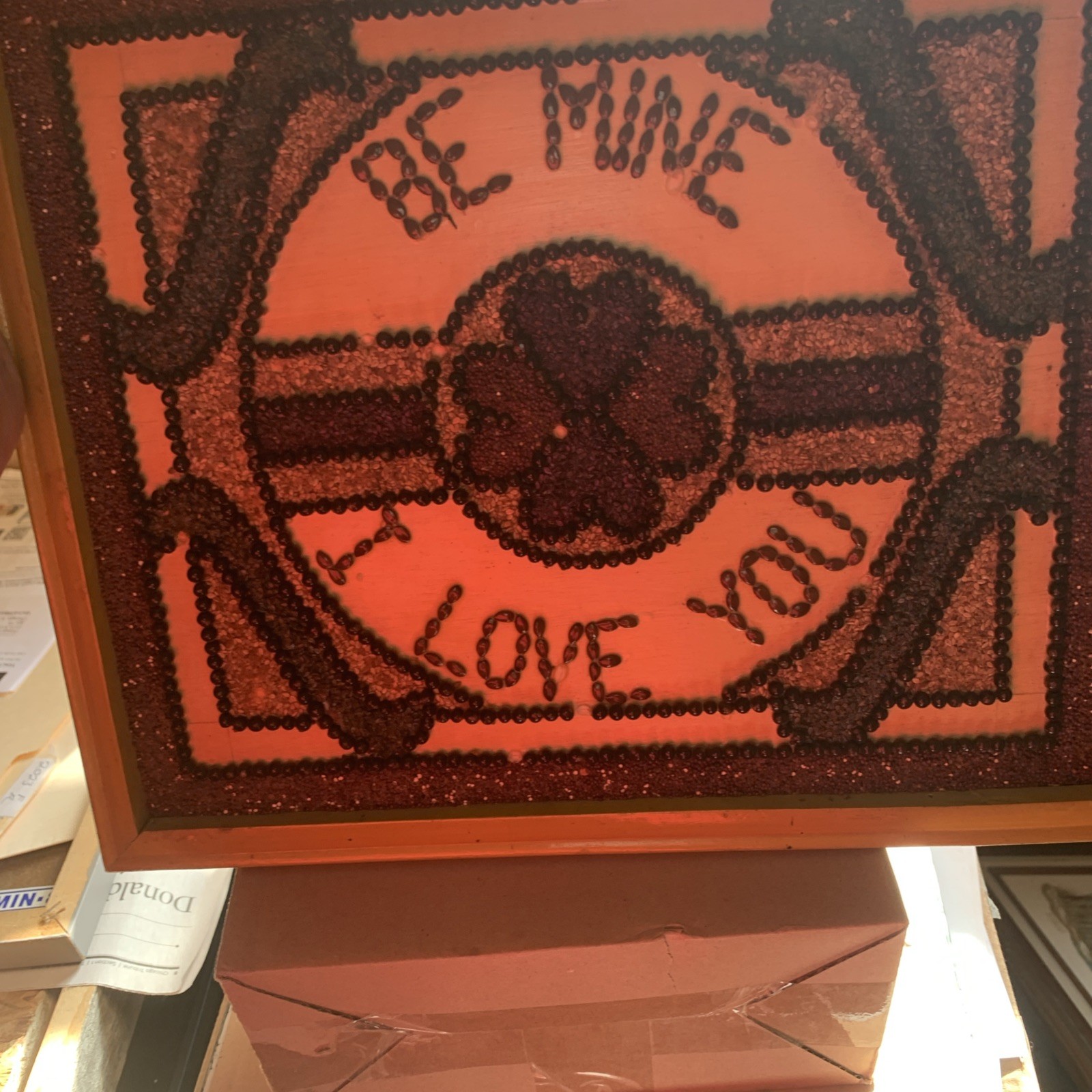 “Be Mine I Love You” 12″ x 14″ Wall Hangable Hand Made Expression Of Love