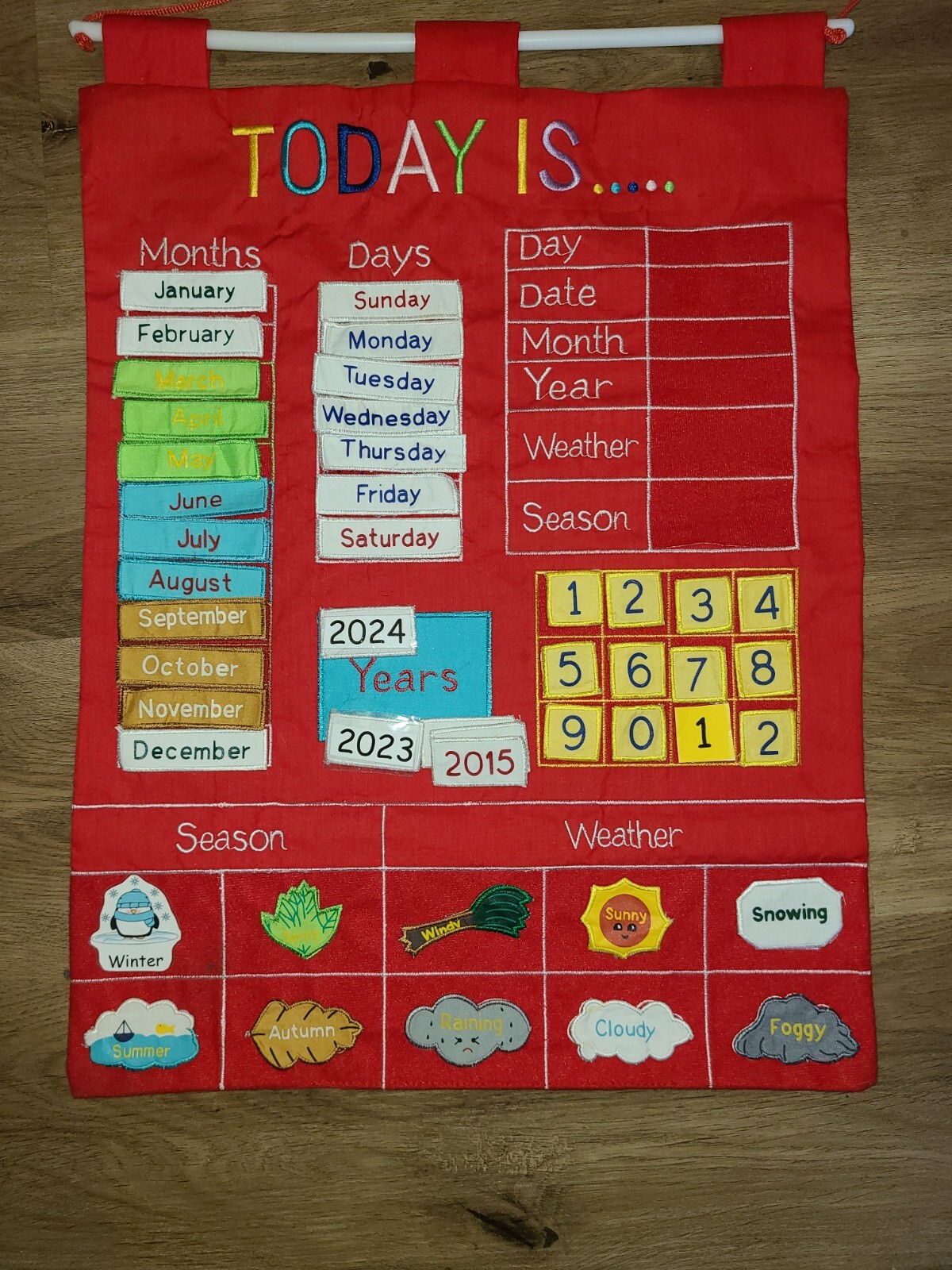 Alma’s Designs Kids Felt Teaching Calendar