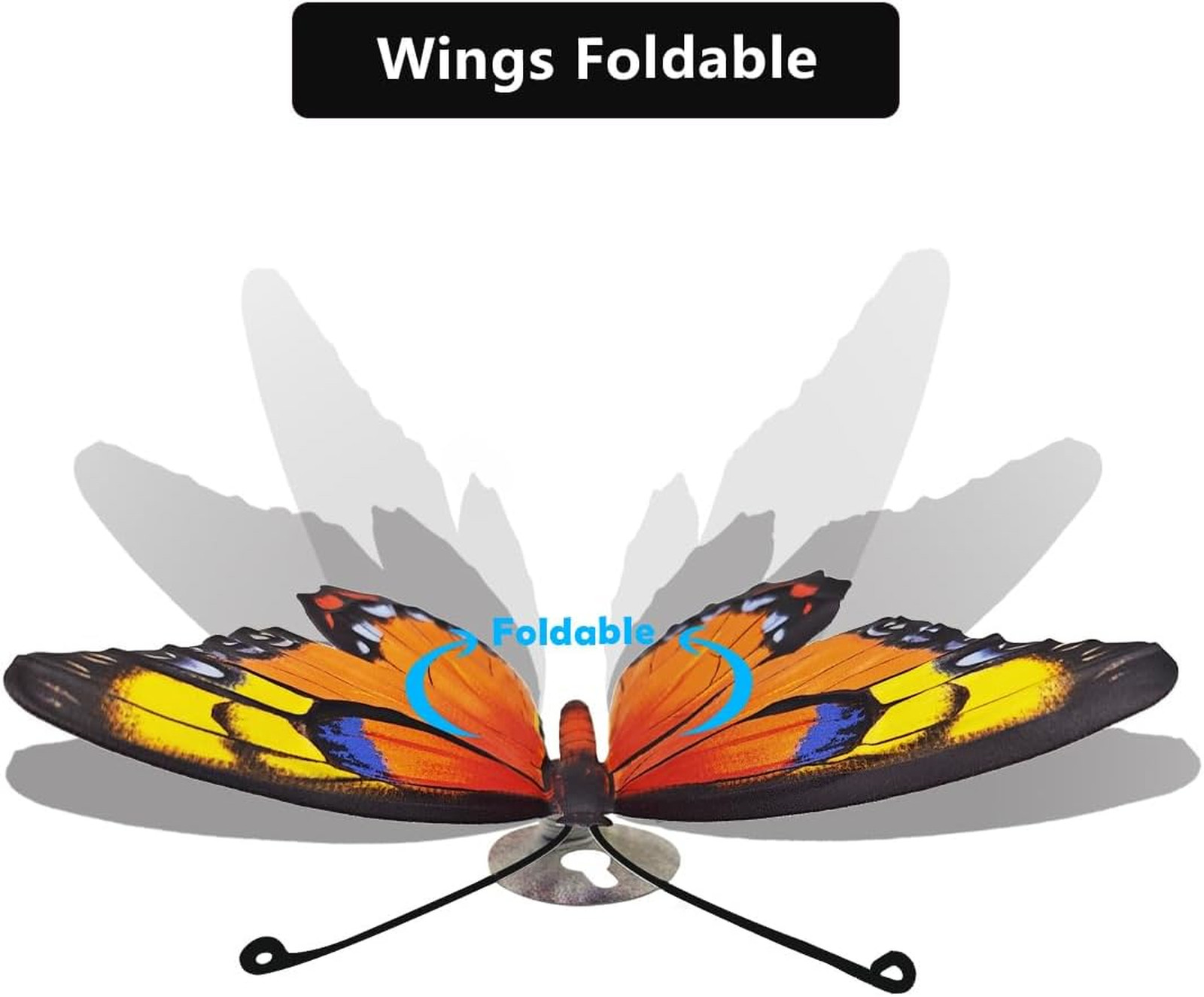 Metal Butterfly Wall Decor Set of 5 Outdoor 3D Garden Yard Fence Patio Swing