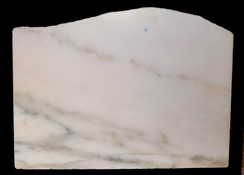 A. O. Henry Hand Panted Signed Painted Marble Slab 4.75 X 3.75 Inch Landscape #