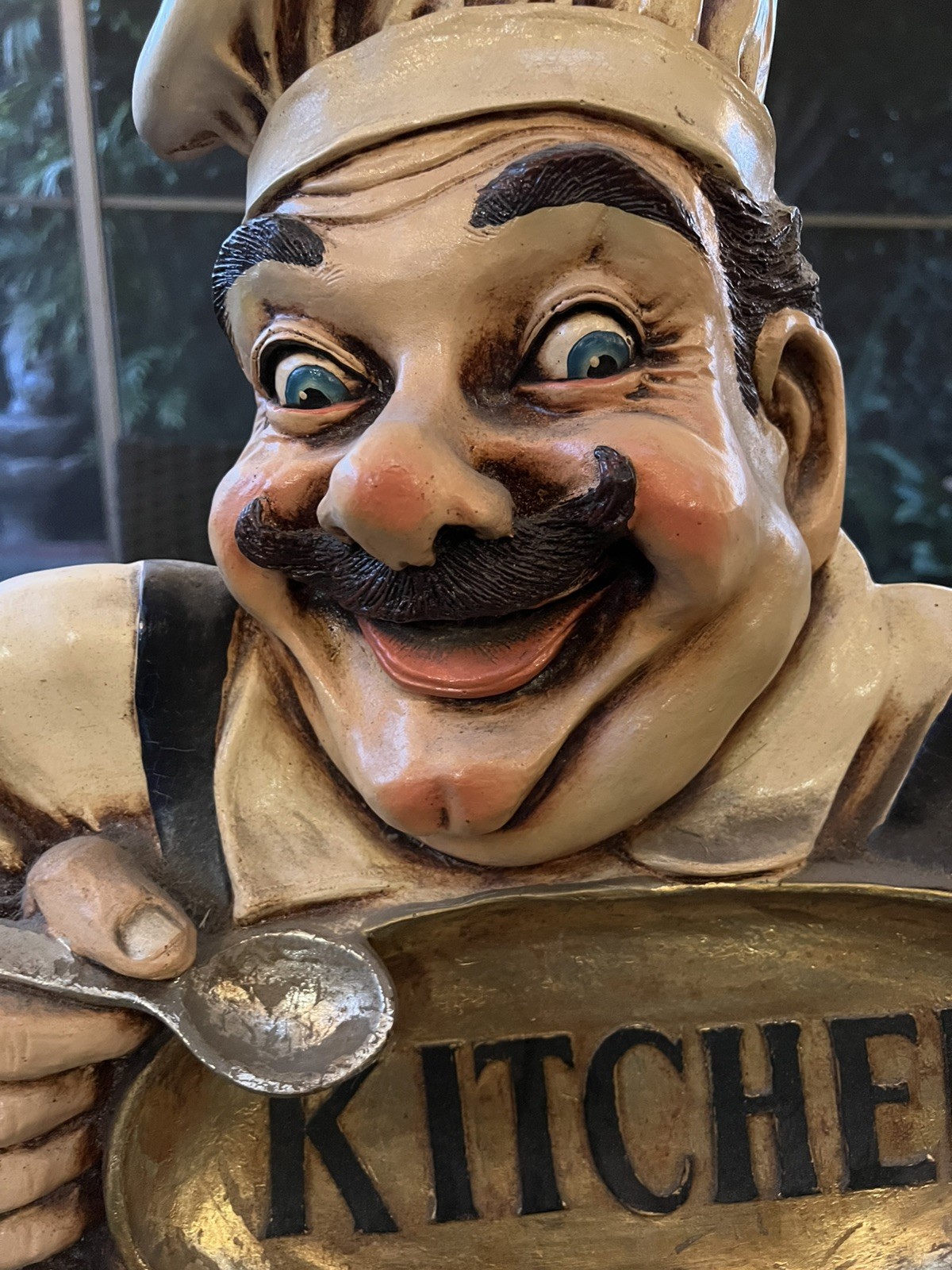 Vintage Italian Chef Kitchen Wall Decor Plaque Resin Art