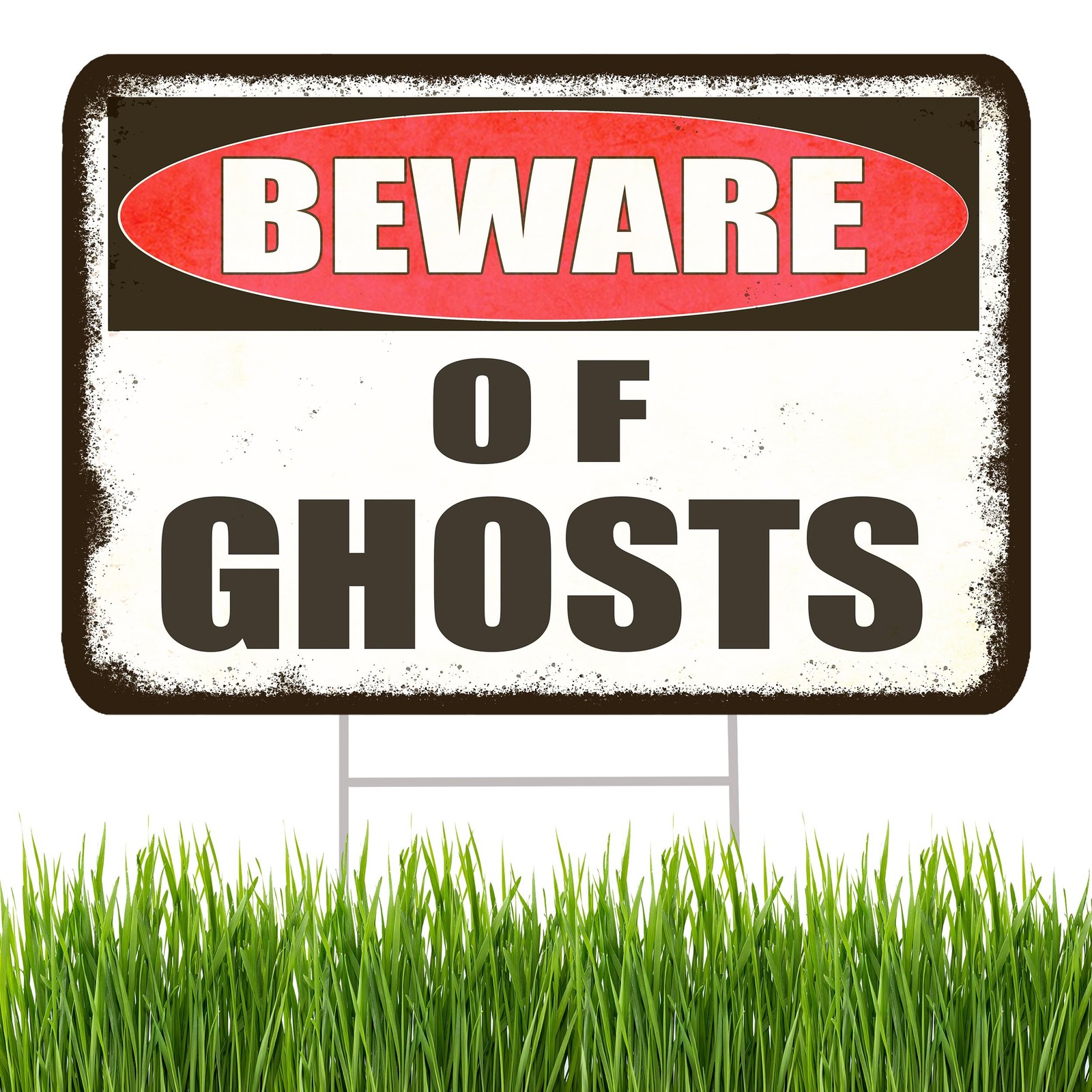 Large Beware of Ghosts Danger Keep Out Halloween Yard Sign Home Outdoor Lawn …