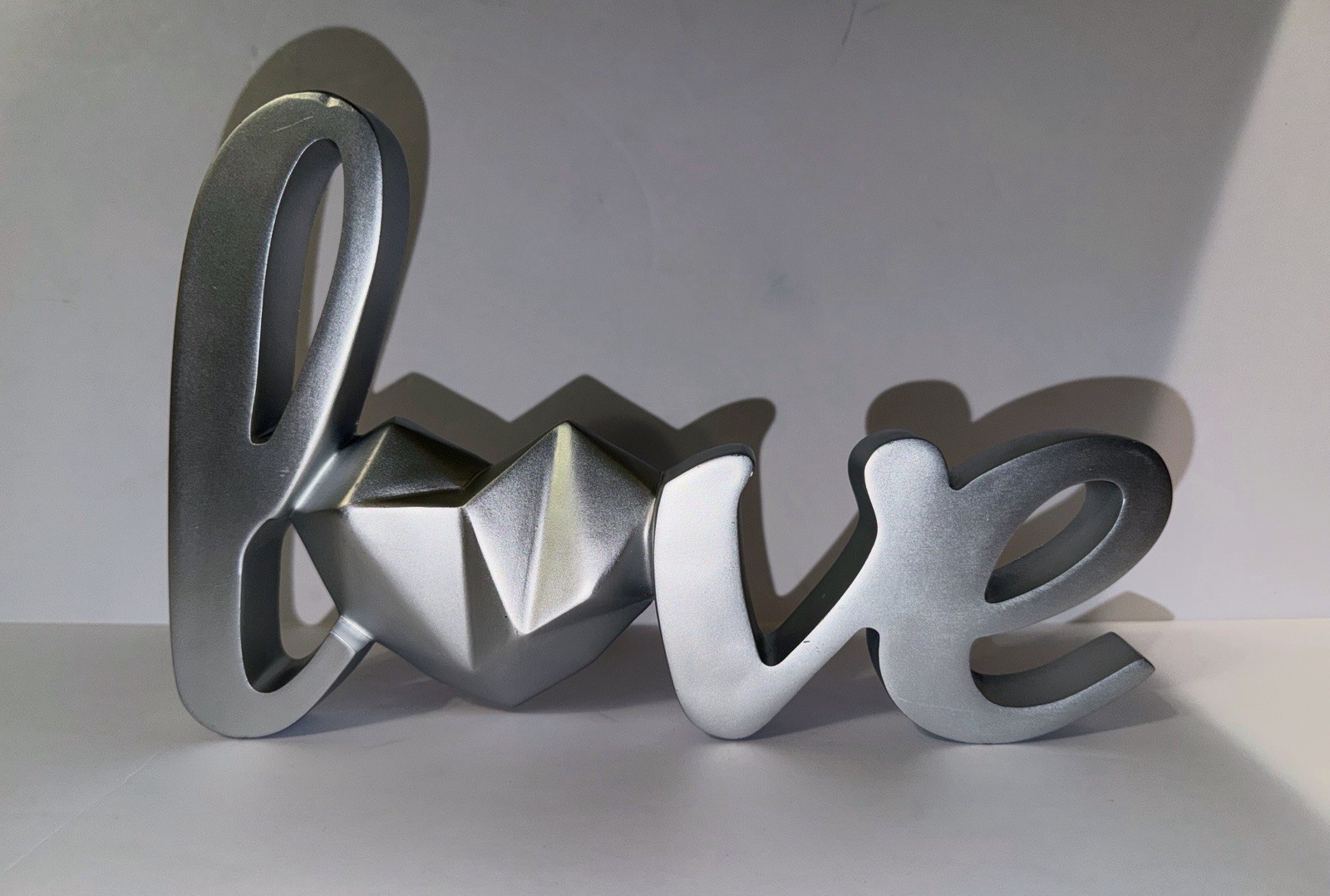 Concepts in time Wall Decor in Script LOVE Silverstone 11”x 7.25”