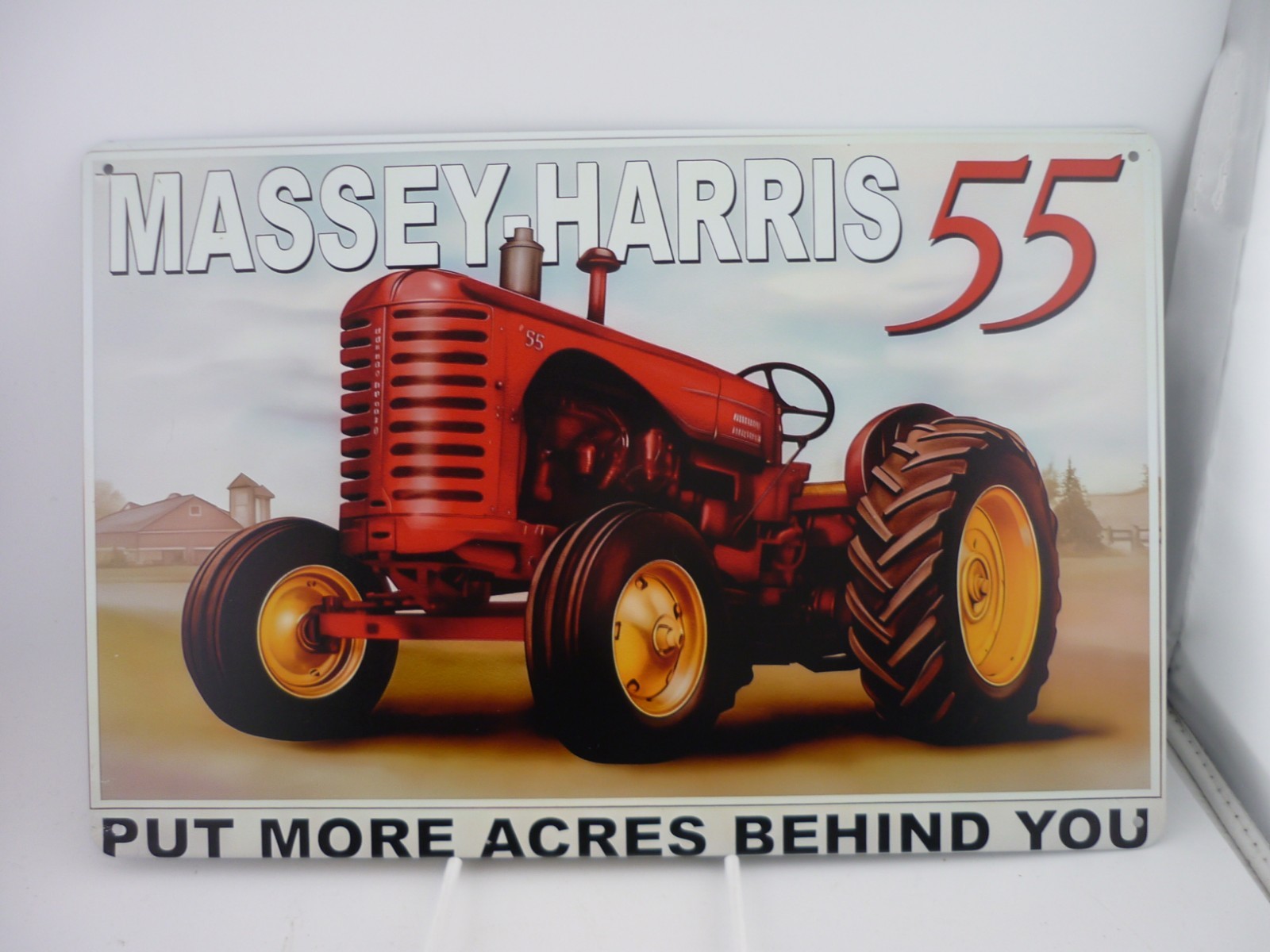 Massey-Harris 55 Tractor Vintage Style Metal Tin Sign Farm Garage Barn Wall Deco