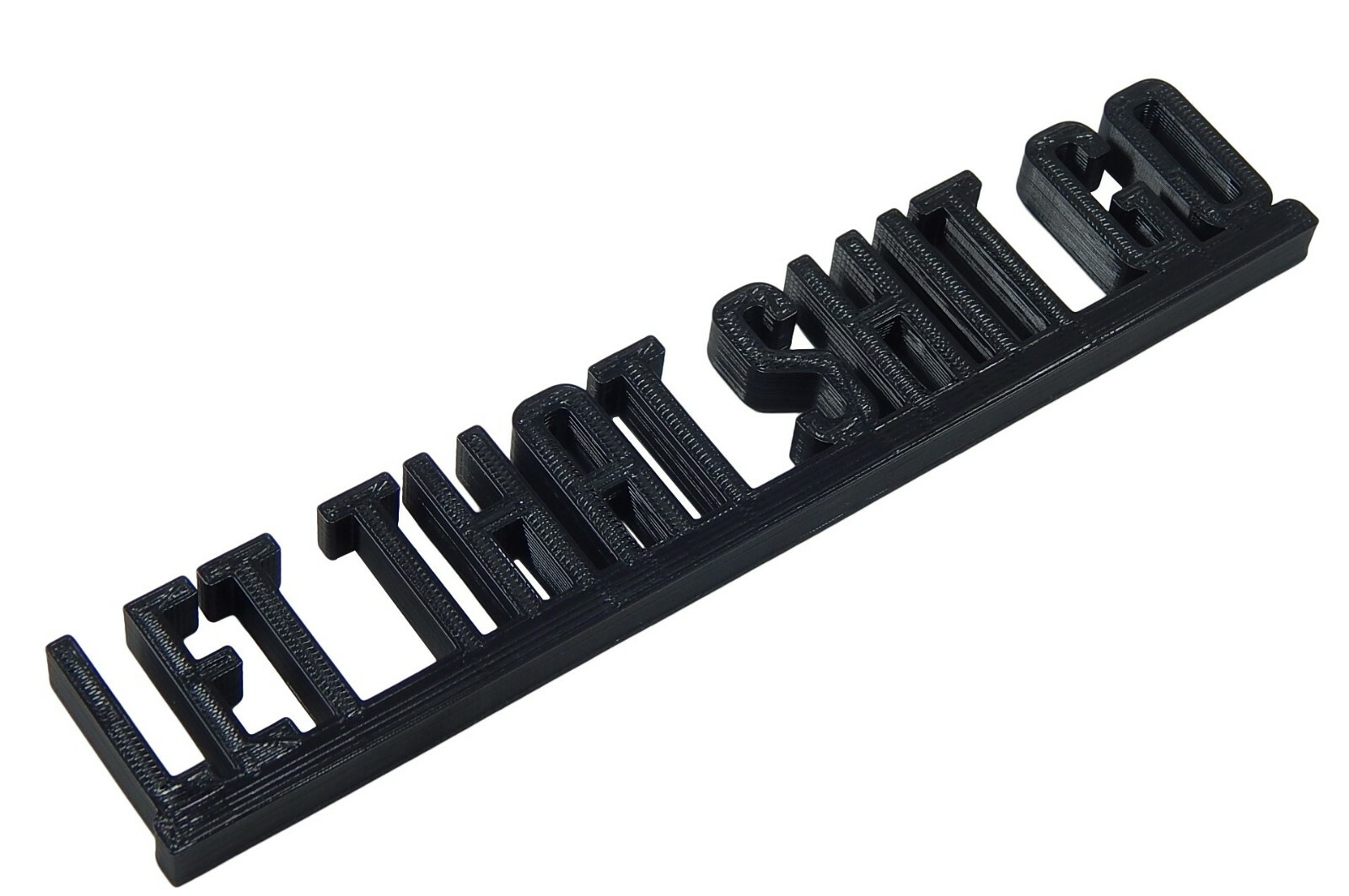 LET THAT SHIT-GO Funny Bathroom Sign, Restroom, Toilet, Home Decor Shelf Sitter